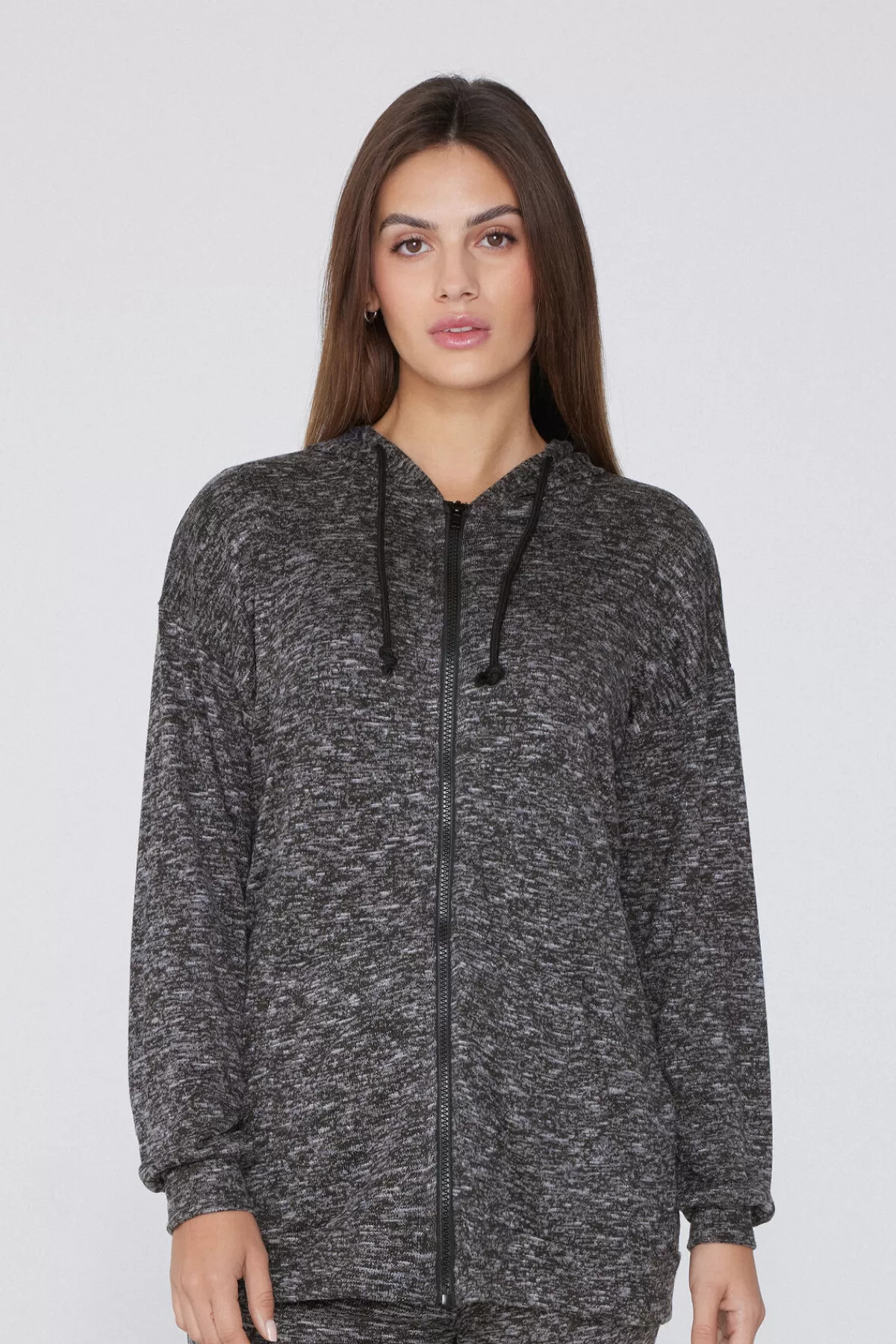 Felpa Tezenis Donna Oversized con Zip Frontale e Cappuccio Avvolgente - Loungewear Morbido per Relax Totale