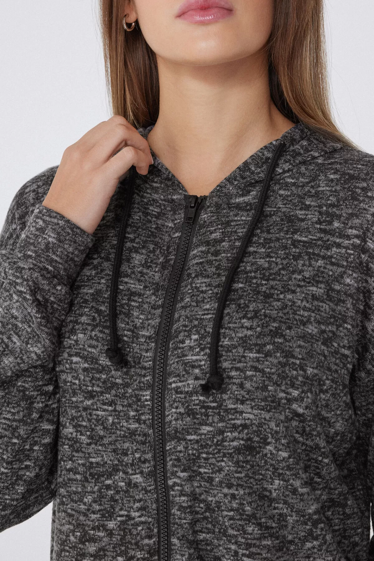Felpa Tezenis Donna Oversized con Zip Frontale e Cappuccio Avvolgente - Loungewear Morbido per Relax Totale
