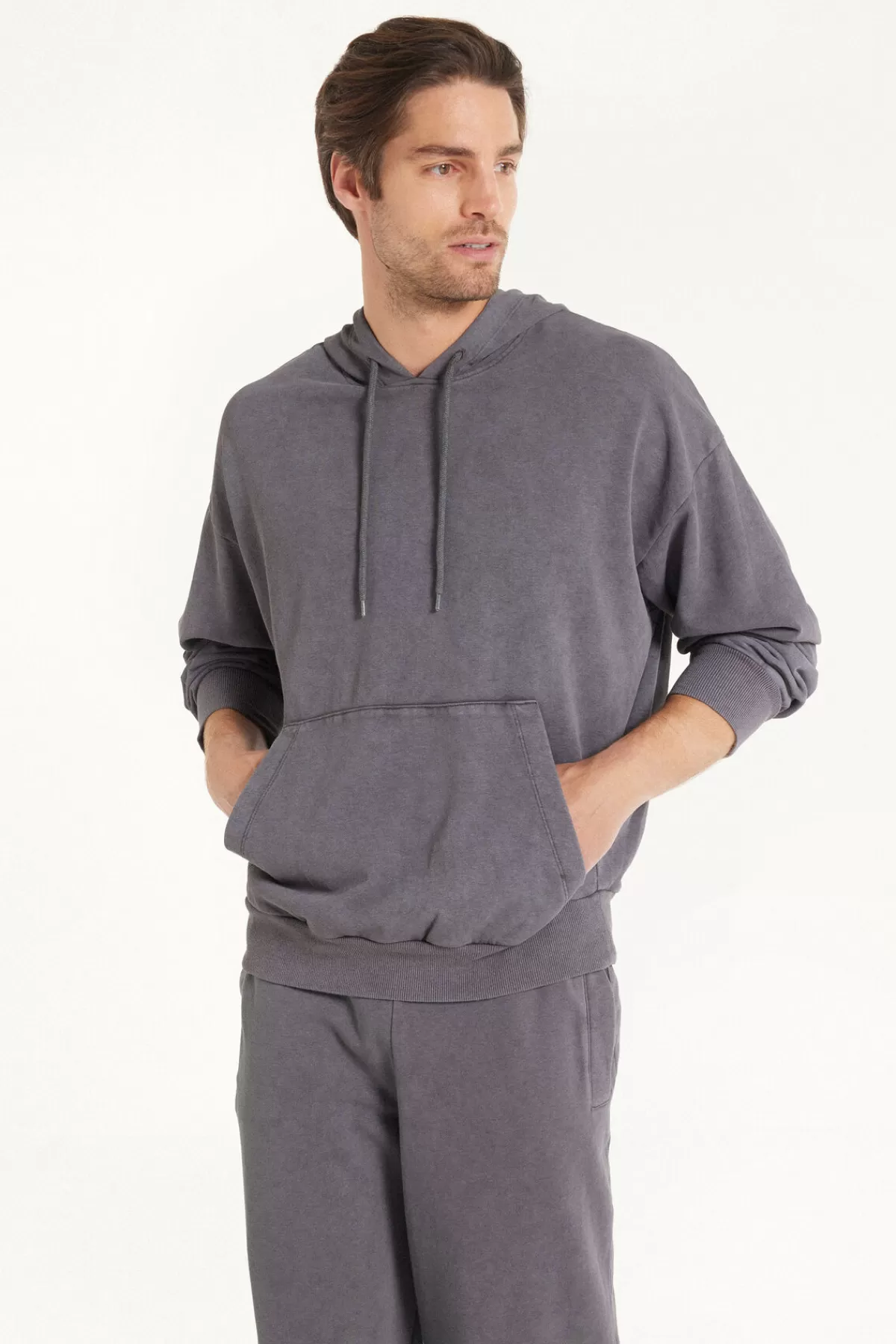 Felpa Uomo Tezenis con Cappuccio - Effetto Sbiadito, Maniche Lunghe e Stile Casual 

(Alternative: 