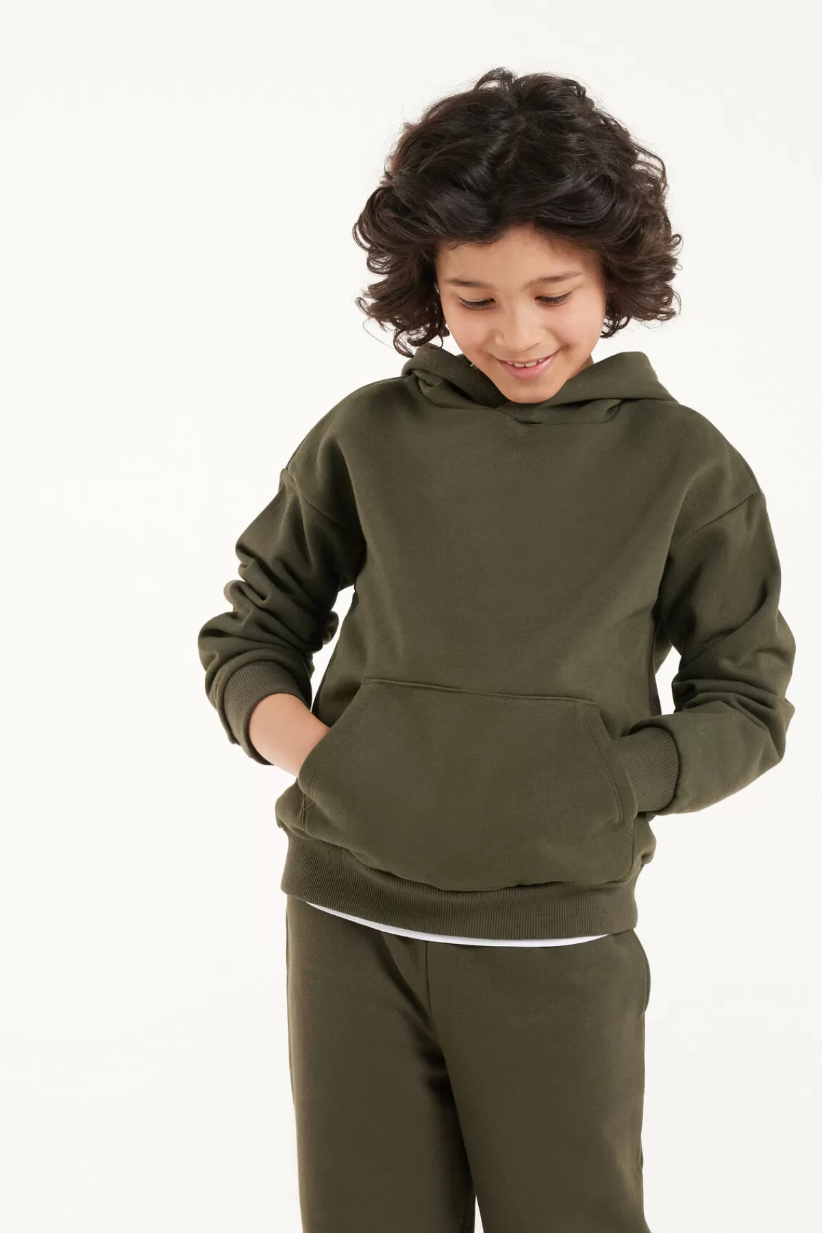 Felpa Tezenis con Cappuccio Morbido per Bambini, Tascone Frontale e Maniche Lunghe Calde - Ideale per l'Inverno e le Giornate all'Aperto