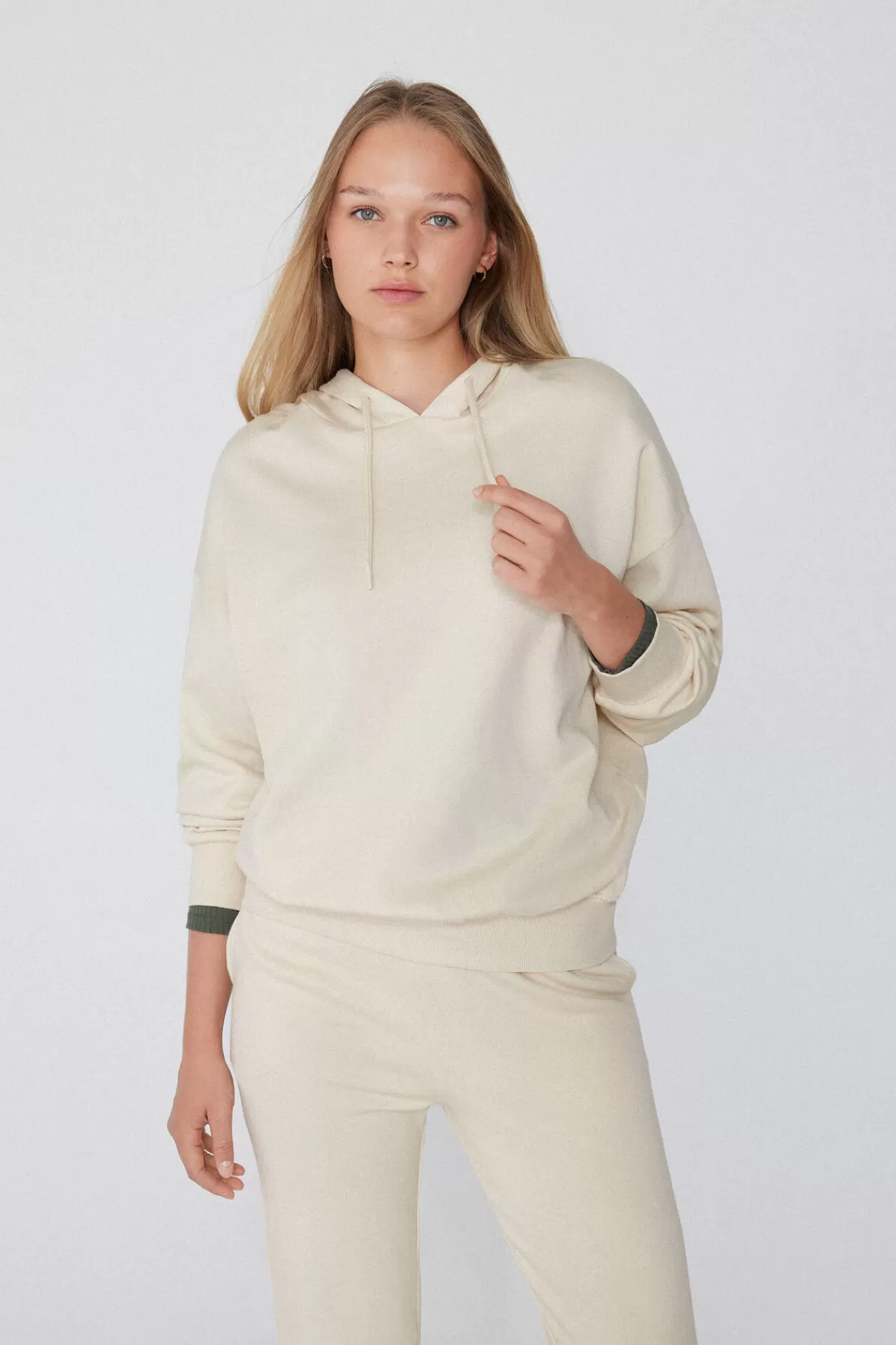 Felpa Oversize Donna con Cappuccio in Pile Spesso - Confortevole Felpa Invernale con Tasconi Laterali - Tezenis Collection - Ideale per Inverno