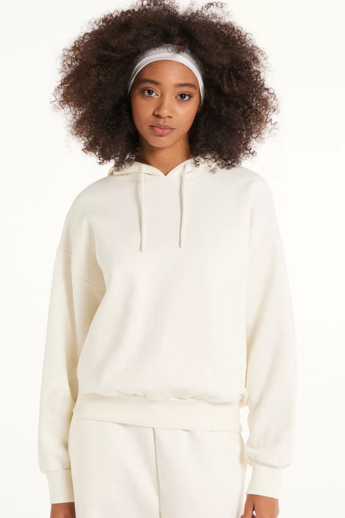 Felpa Oversize Tezenis Donna in Pile Spesso - Cappuccio Avvolgente e Maniche Lunghe Comoda e Morbida