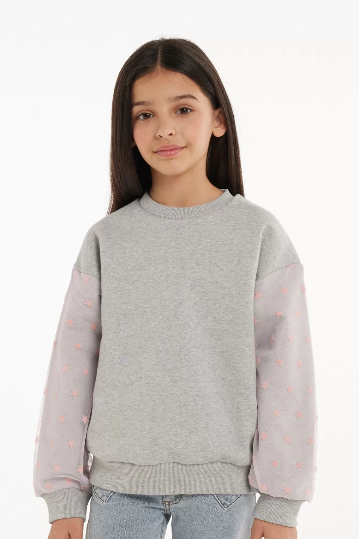 Felpa Oversize con Inserti in Tulle e Manica Lunga - Comfort e Stile Tezenis
