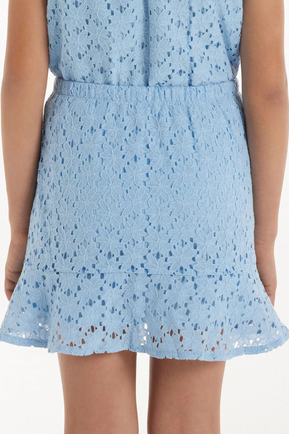 Tezenis Gonna Mini con Pizzo Delicato per Piccole Donne - Stilosa e Confortevole per l'Estate