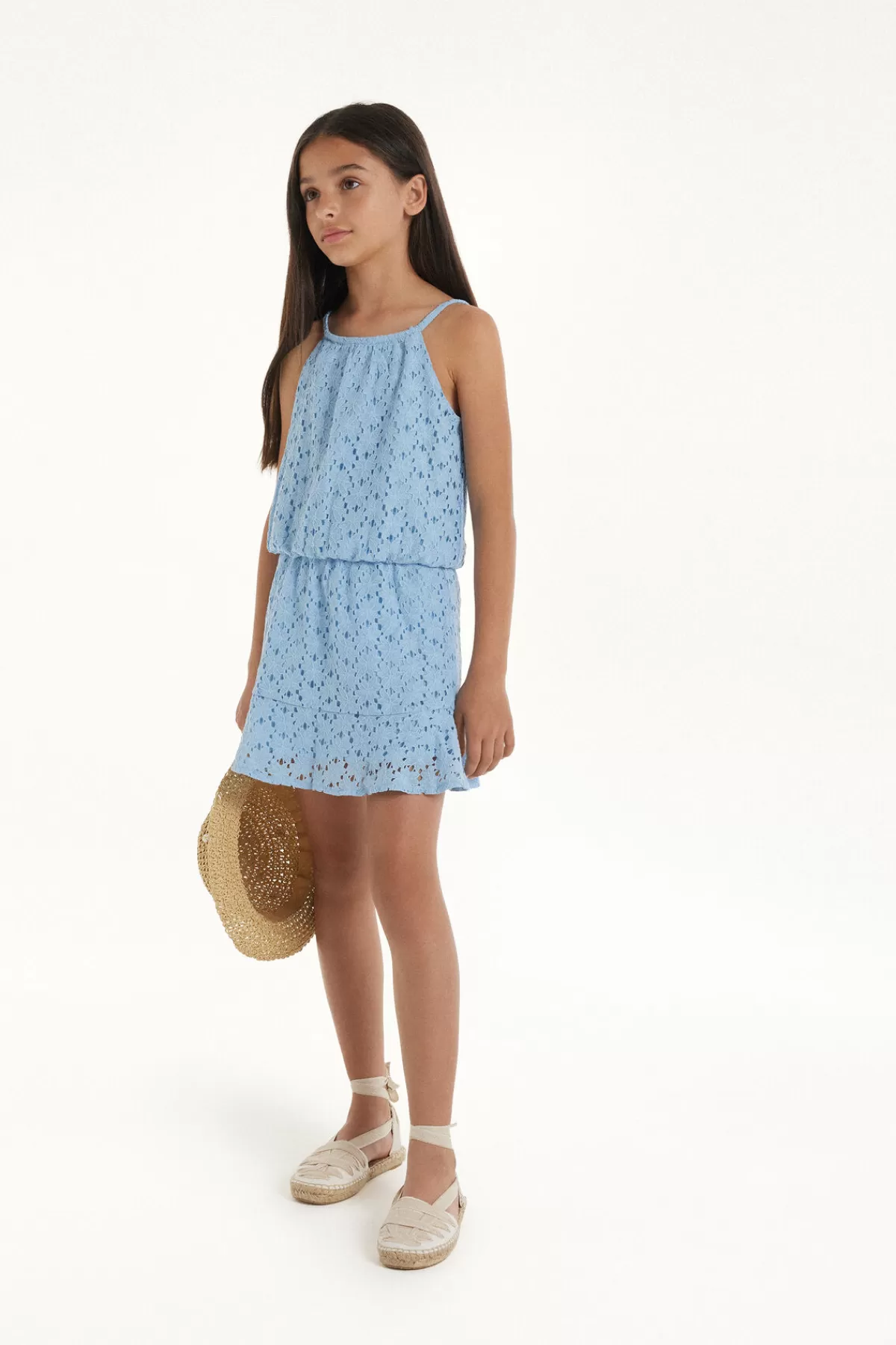 Tezenis Gonna Mini con Pizzo Delicato per Piccole Donne - Stilosa e Confortevole per l'Estate