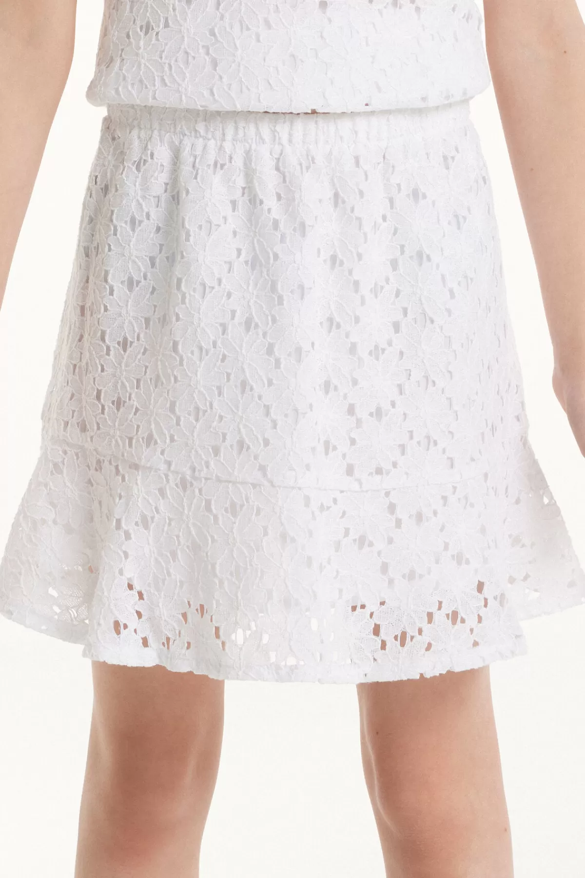 Tezenis Gonna Mini con Pizzi Delicati - Linea Bambina con Detagli Romantici