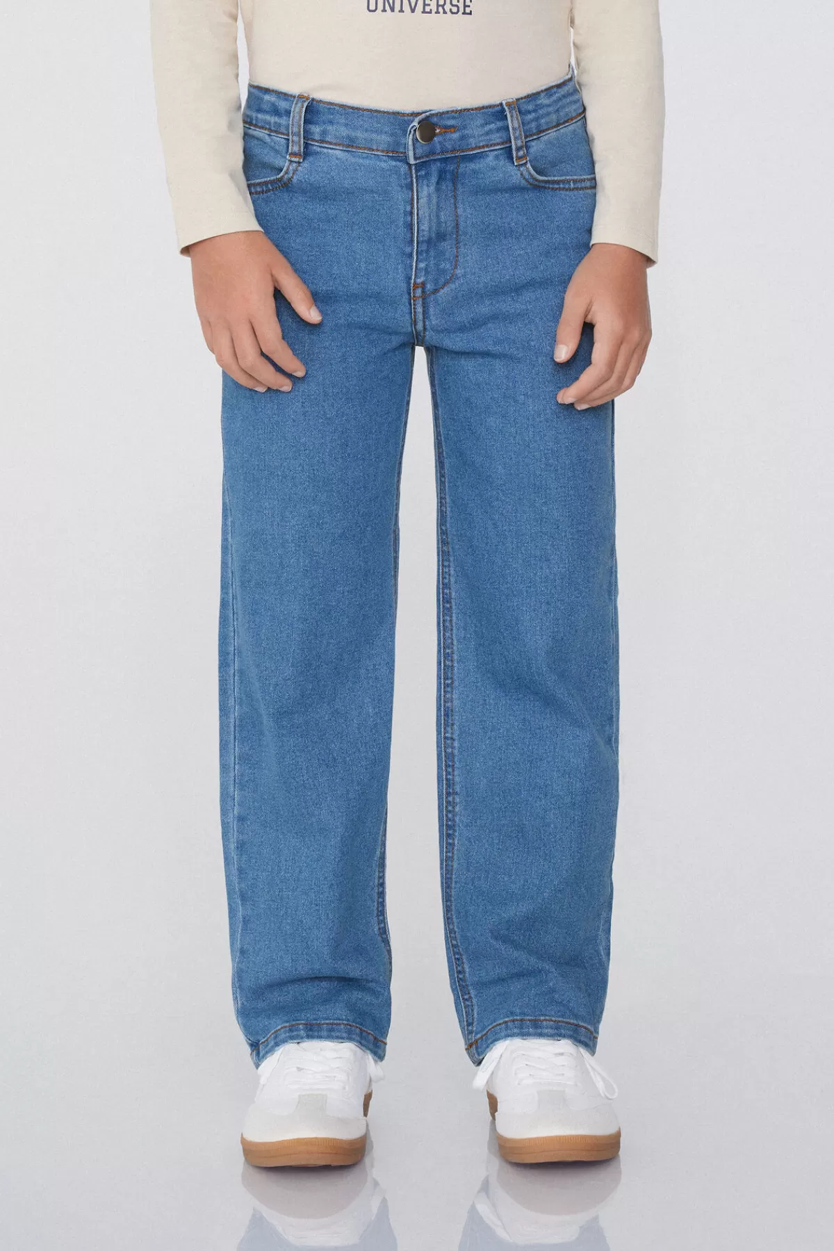 Tezenis Junior - Denim Comodi a Gamba Lunga per Ragazzino, Stile Classico