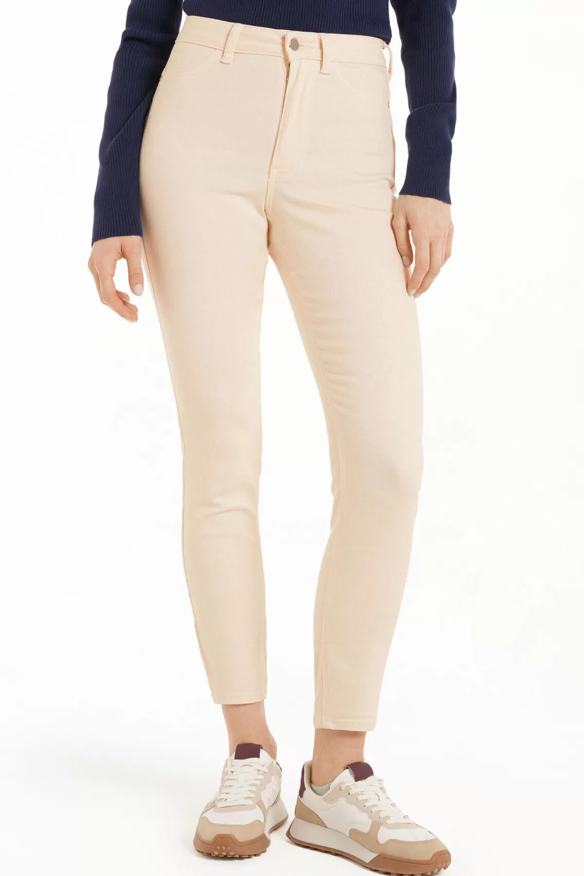 Donna Jeans Vita Alta con Effetto Modellante Sopraelevato - Tezenis Stretch Comodo e Design Moderno
