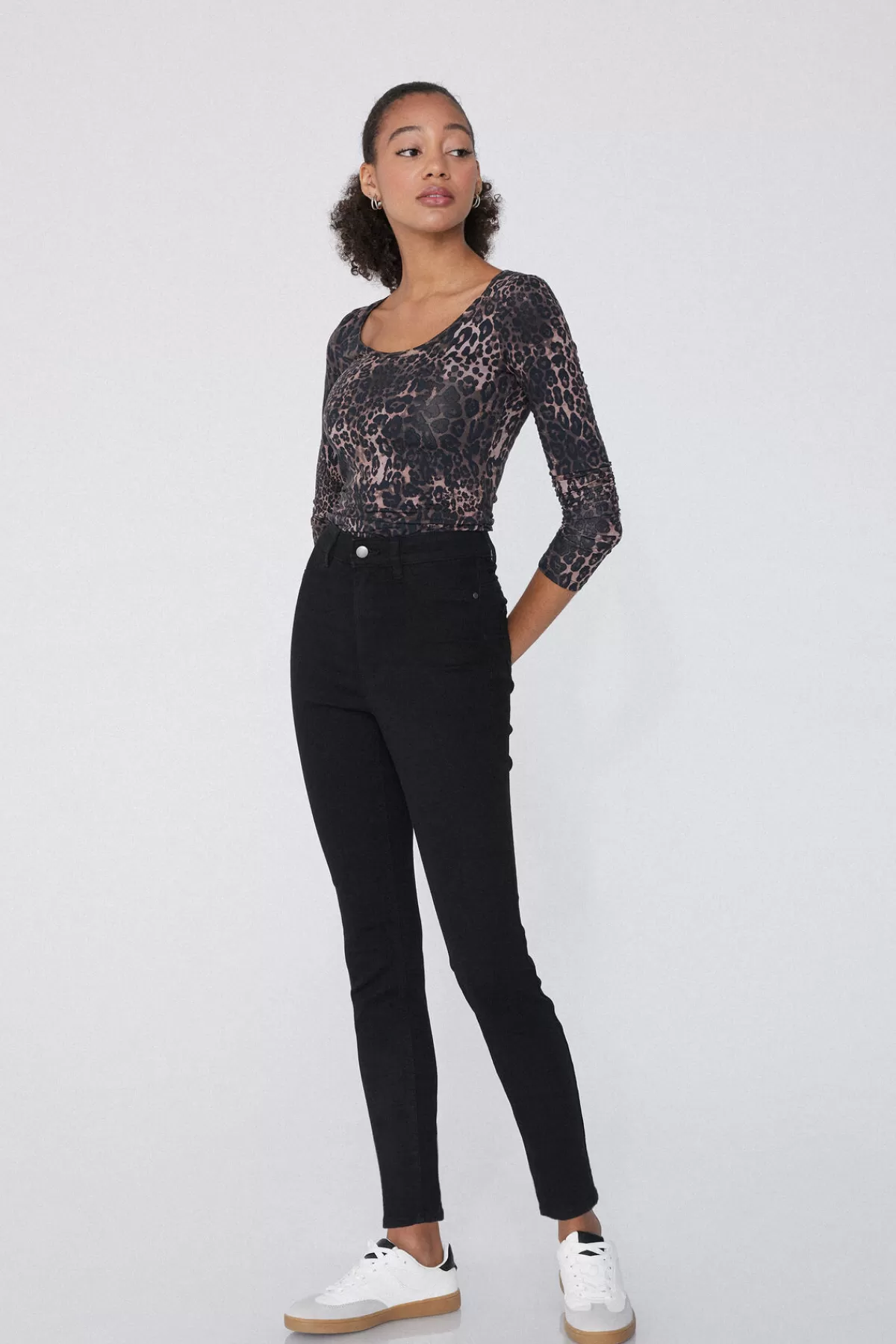 Tezenis Legging Jeans Donna con Vita Alta e Design Modellante Push-Up - Confortevole e Rassodante
