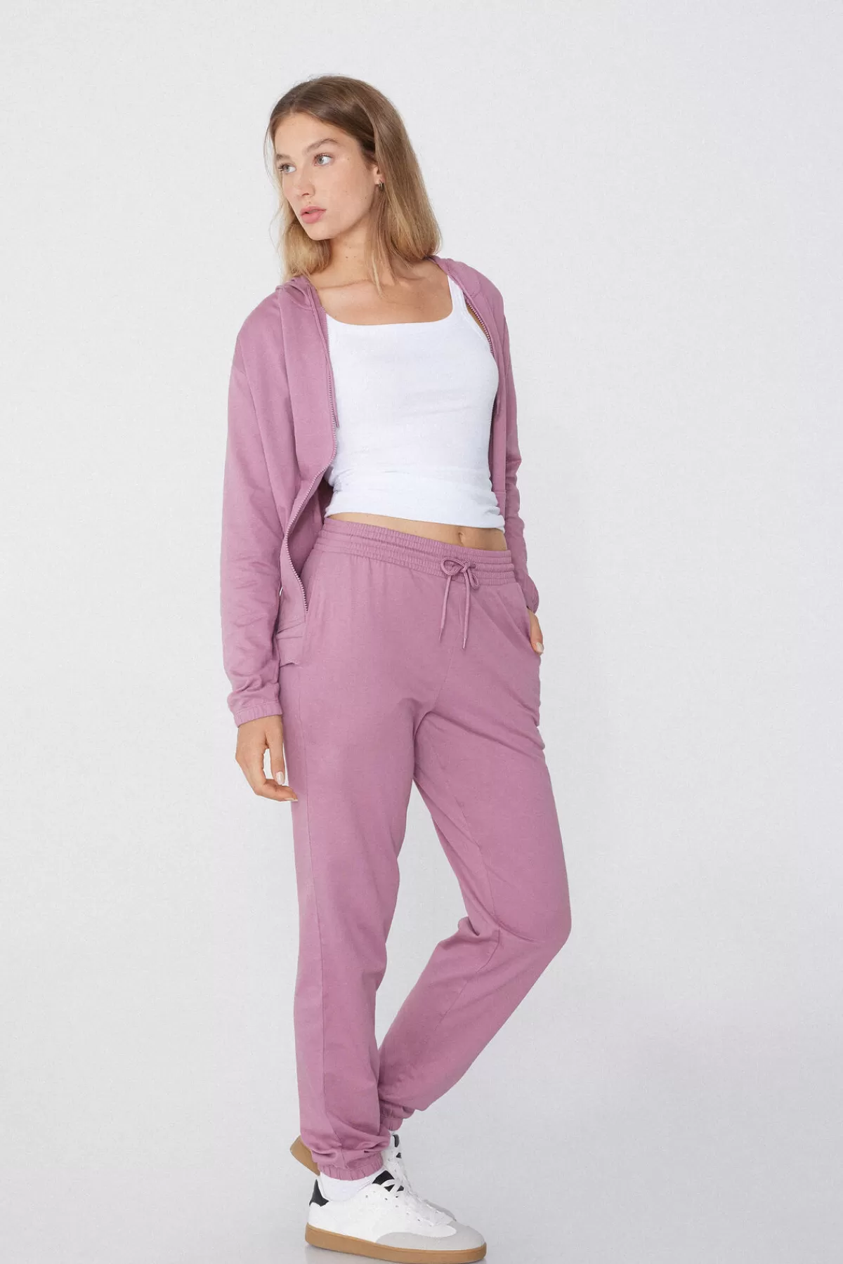 Tezenis Pantaloni Jogger Donna in Tessuto Morbido con Tasche Laterali e Coulisse Regolabile