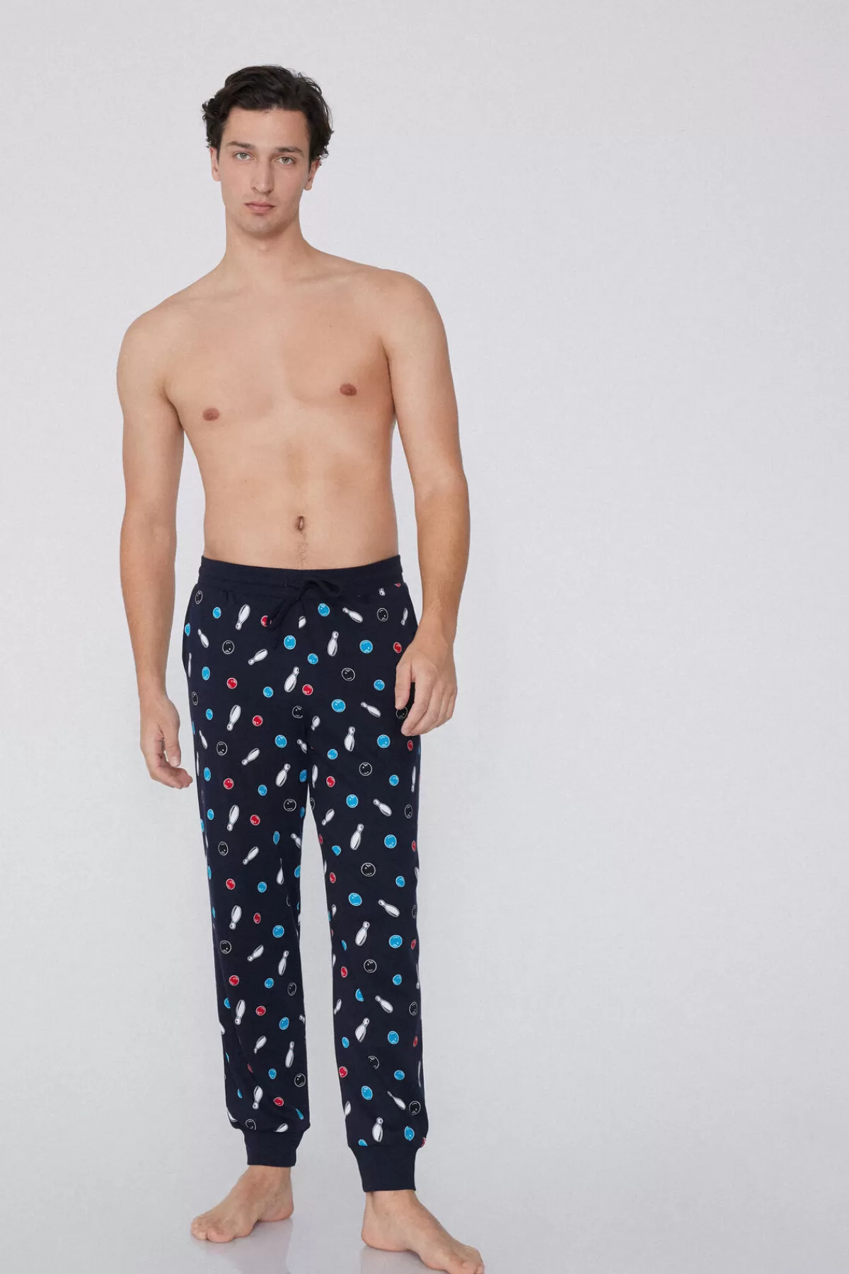 Jogger Uomo Tezenis in Morbido Cotone Rinforzato - Design Con Tasche Laterali e Motivi Decorativi, Comodi e Stilosi Per Tutto il Giorno