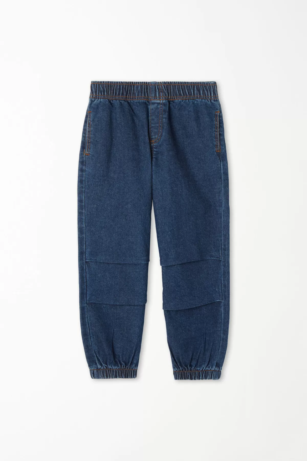Jeans Jogger Elasticizzati Tezenis Per Ragazzini - Pantaloni Comodi Stile Urbano Con Trecce Laterali
