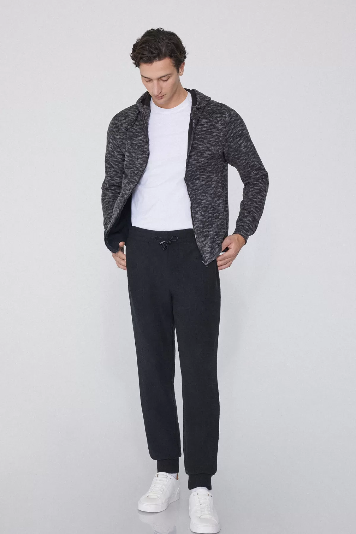 Pantaloni Jogger Da Uomo Tezenis - Morbida Felpa con Rivestimento 3D e Regolazione in Vita con Stringhe, Comfort Ottimale