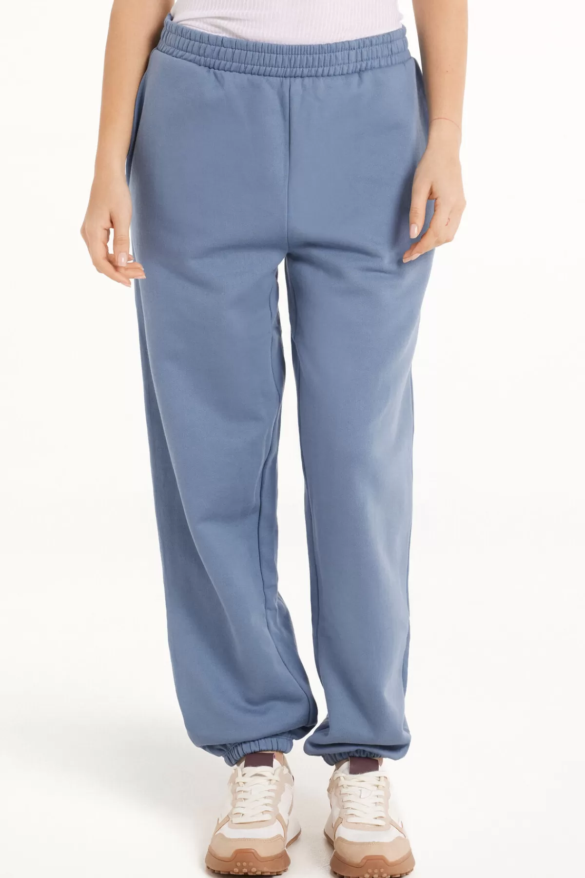Jogger Tezenis Donna in Pile Spessa con Tasche Laterali - Pantalone Sportivo Comfort Casual Chic, Ideale per il Tempo Libero