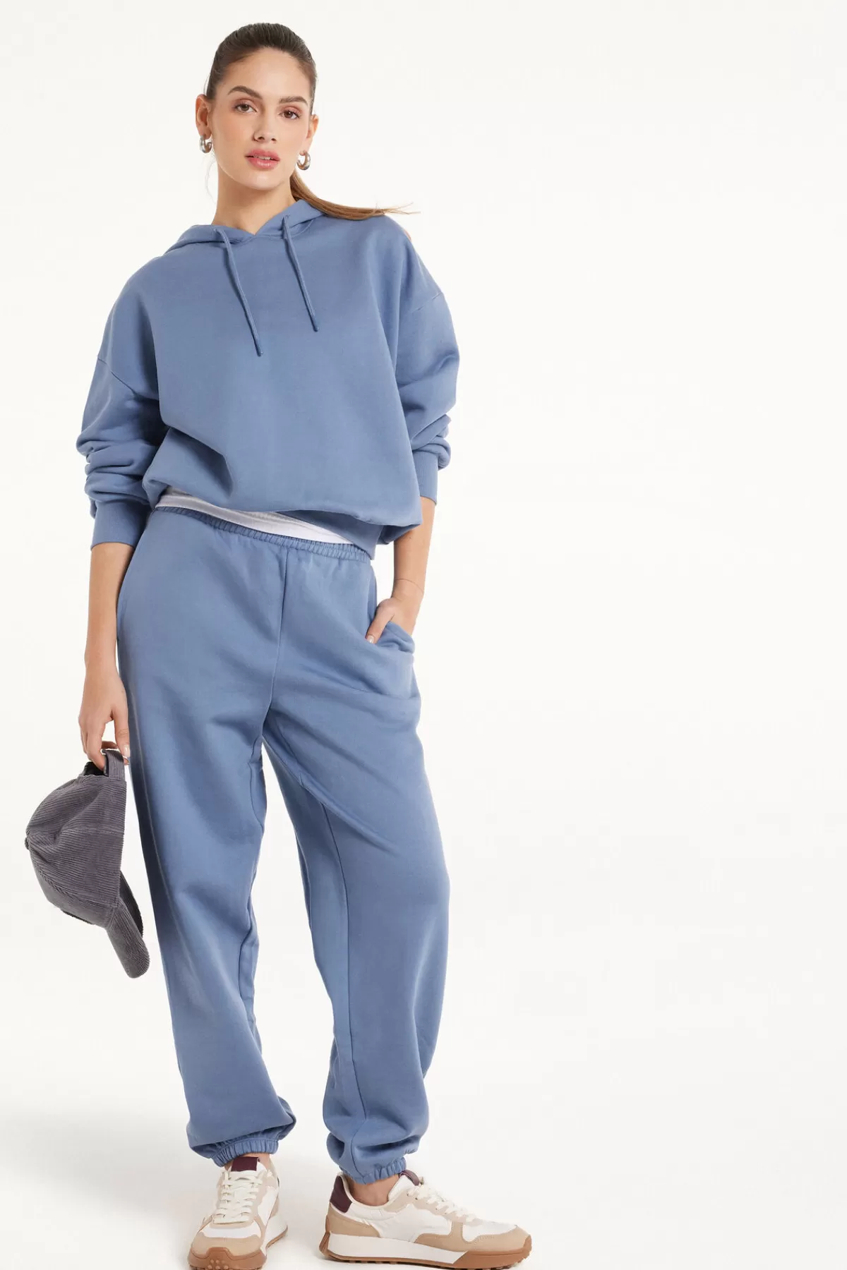 Jogger Tezenis Donna in Pile Spessa con Tasche Laterali - Pantalone Sportivo Comfort Casual Chic, Ideale per il Tempo Libero