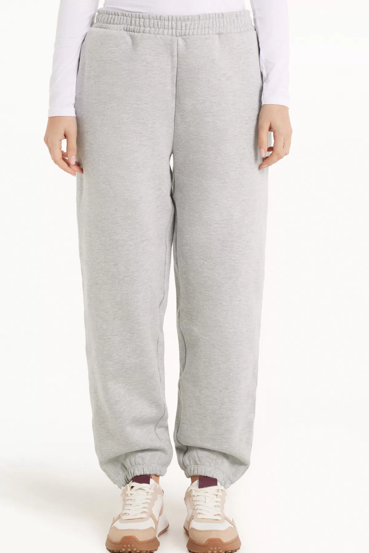 Tezenis Pantaloni Jogger Donna in Morbida Felpa Rinforzata con Tasconi Pratici - Comodi e Funzionali per il Freddo