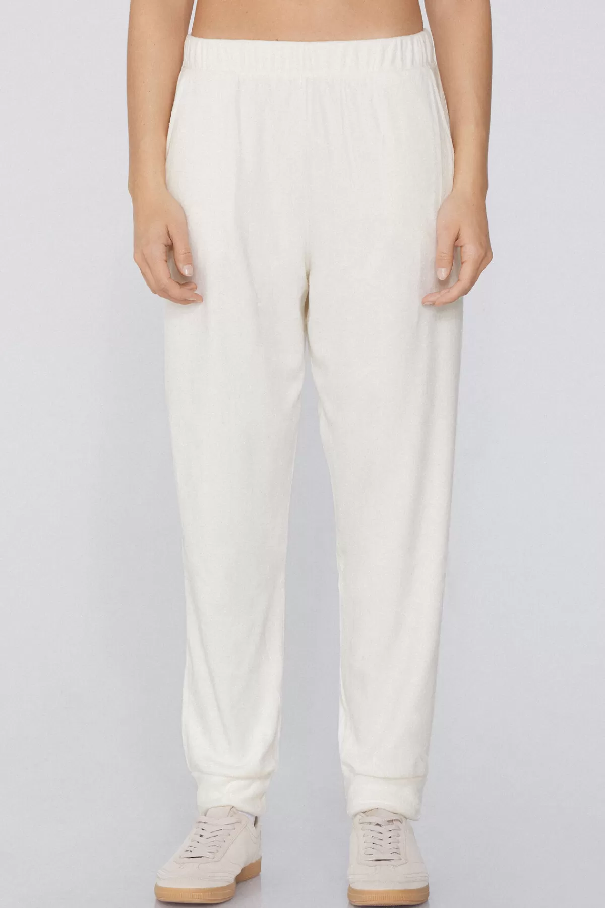 Jogger Tezenis Donna in Morbido Pile Vellutato con Tasche Laterali Comode - Pantaloni Sportivi Eleganti per Relax e Comfort