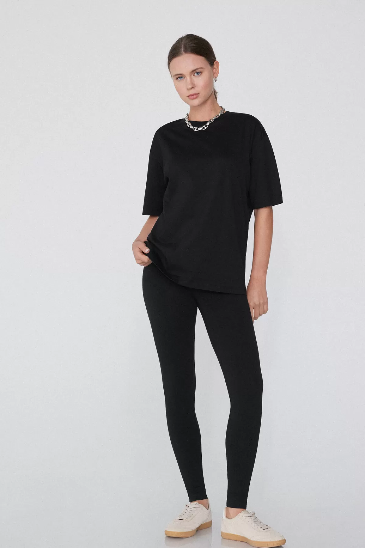 Leggings Donna Morbido Cotone - Modello Base Tezenis per Comfort Giornaliero
