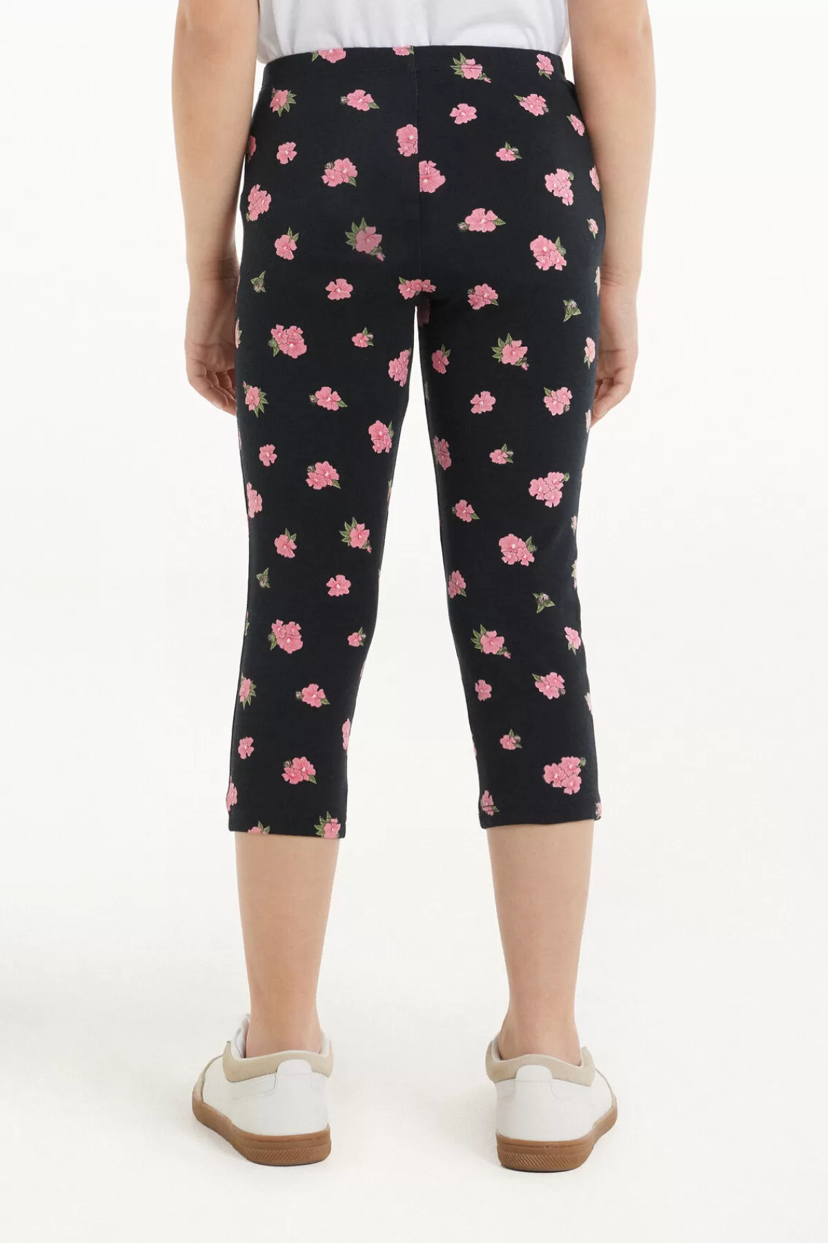 Pantaloni Capri in Cotone con Fantasia Floreale - Morbido e Comodo per lo Sport o il Tempo Libero - Da Tezenis Collection