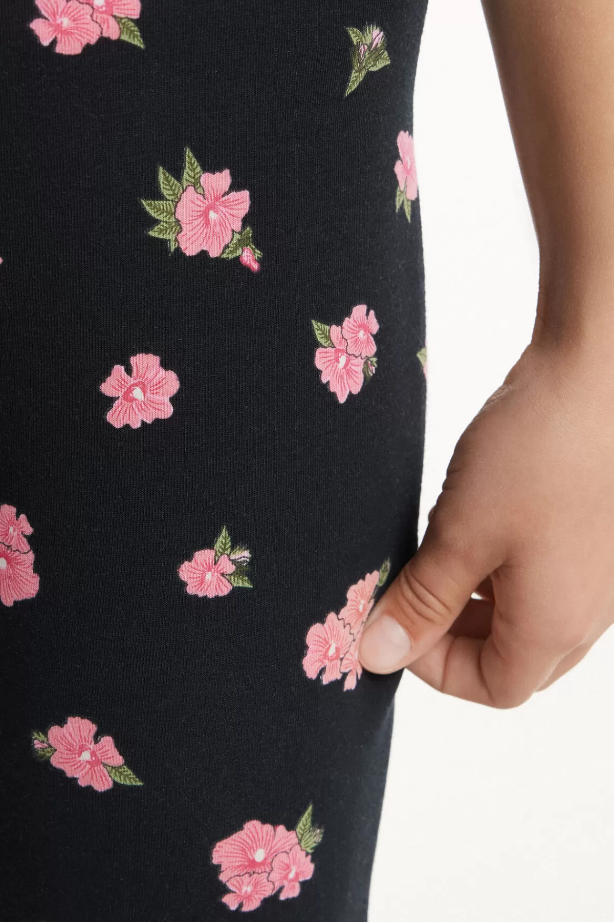 Pantaloni Capri in Cotone con Fantasia Floreale - Morbido e Comodo per lo Sport o il Tempo Libero - Da Tezenis Collection