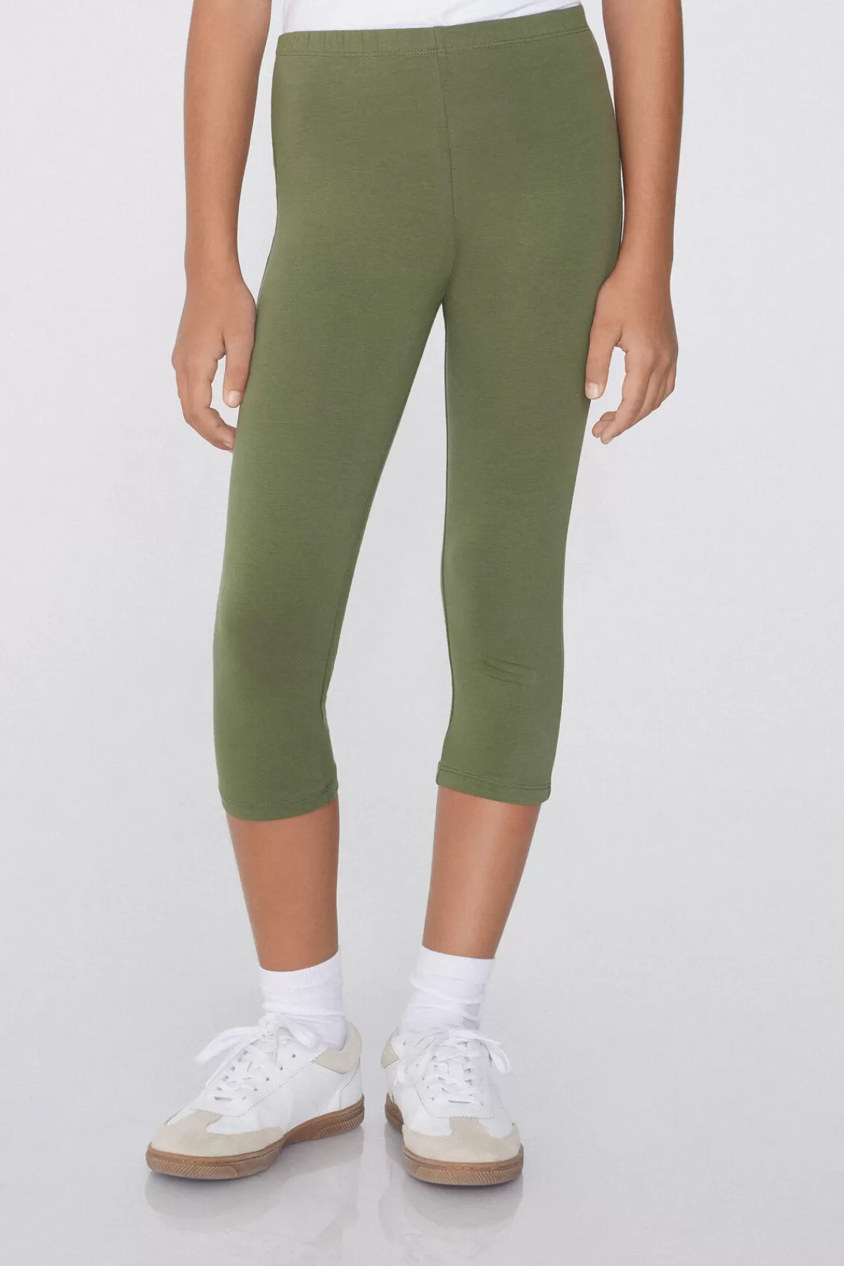Tezenis Capri di Cotone Morbido per Ragazze - Leggings Confortevoli in Tonalità Unica