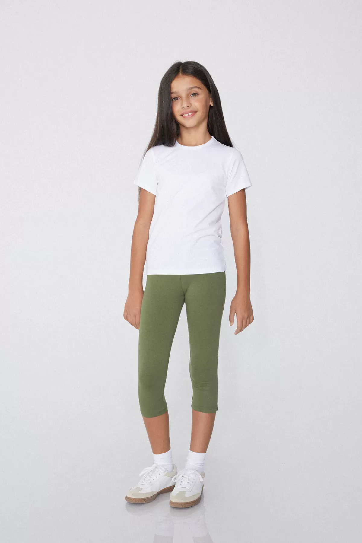 Tezenis Capri di Cotone Morbido per Ragazze - Leggings Confortevoli in Tonalità Unica