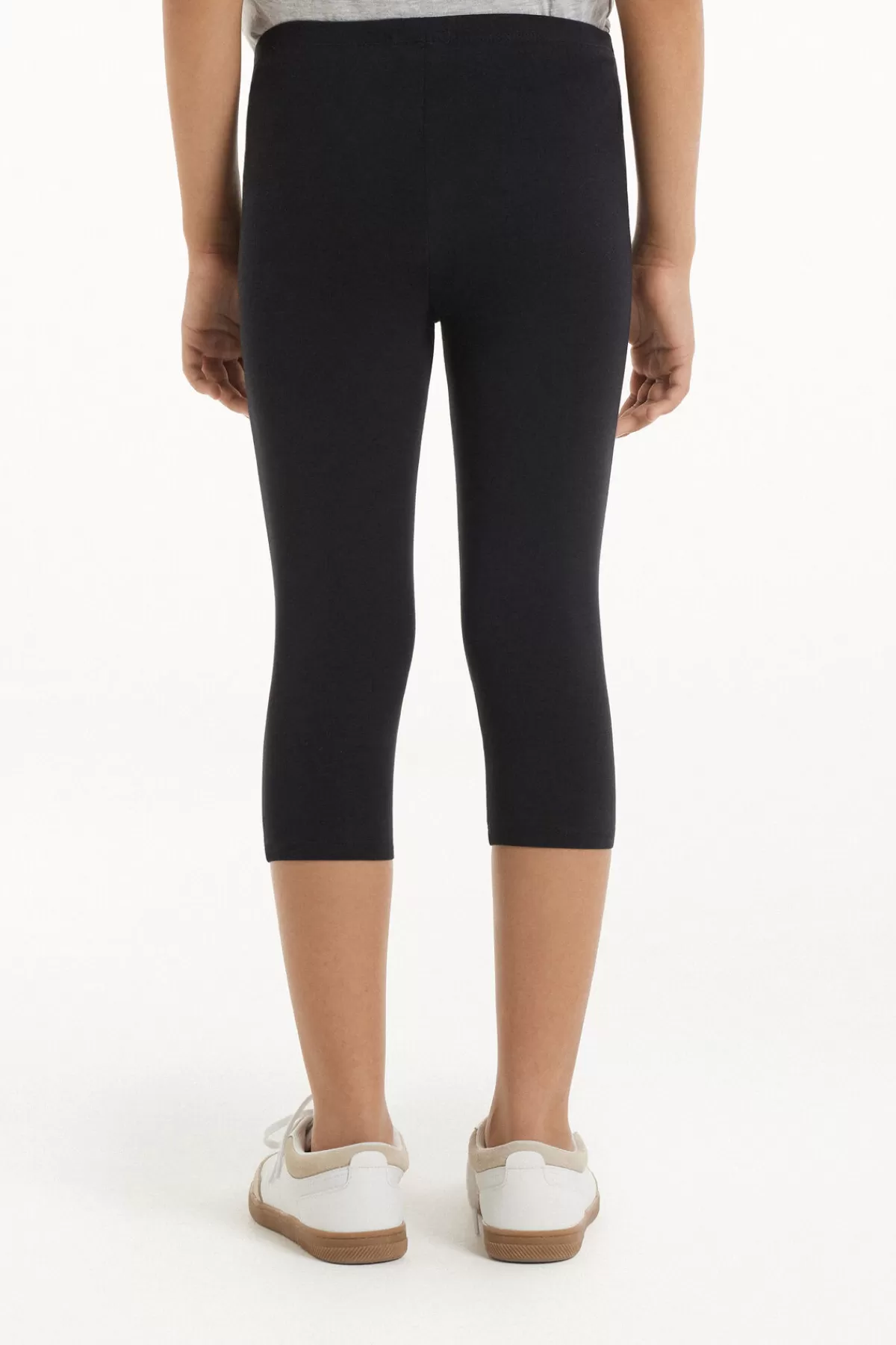 Leggings Capri in morbido cotone per bambine - Colori solidi e vestibilità perfetta