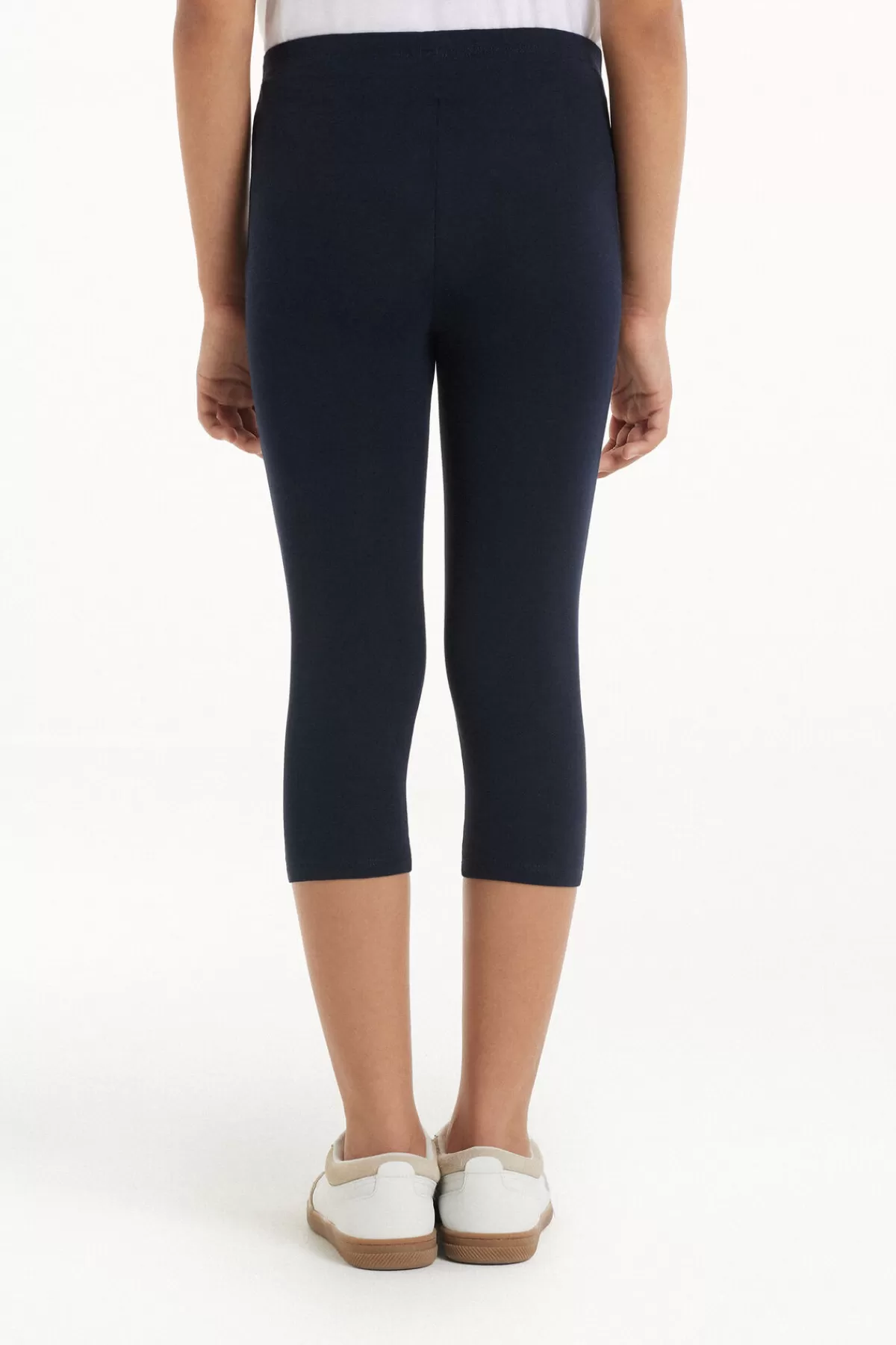 Leggings Capri Bambina in Cotone Morbido - Tinte Unite Confortevoli Tezenis