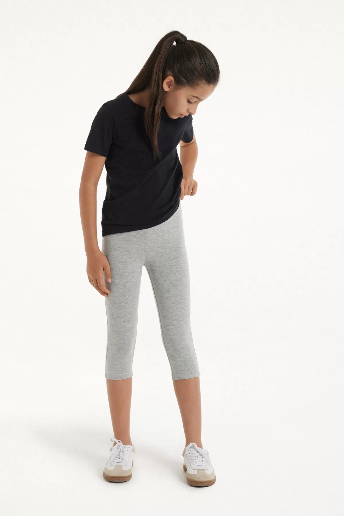 Tezenis Capri Comode in Puro Cotone per Bambina - Morbide Leggings Monocolore