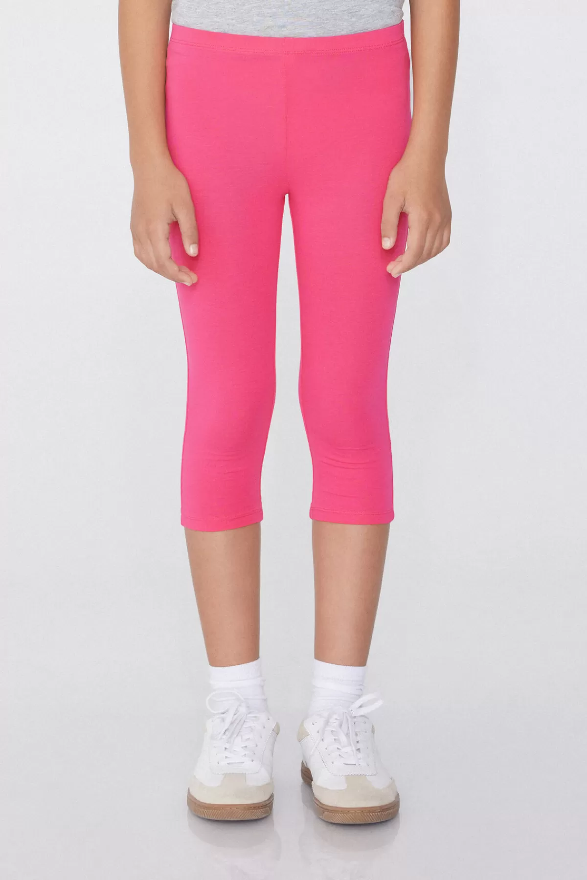 Leggins Tezenis in Morbido Cotone per Bambine - Tinte Unite Comode, Capri Stile Casual per Piccole Fashioniste