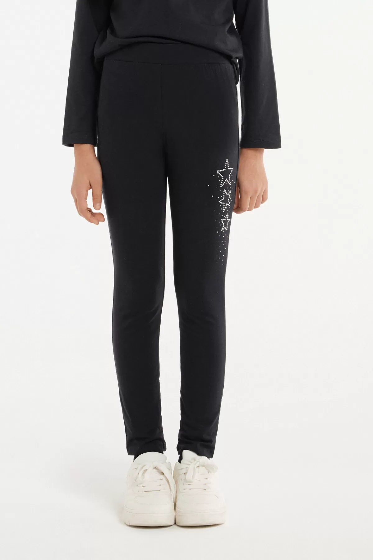 Leggings Tezenis in Cotone Morbido con Dettagli Strass Lucenti - Comodi e Glamour per Ogni Occasione