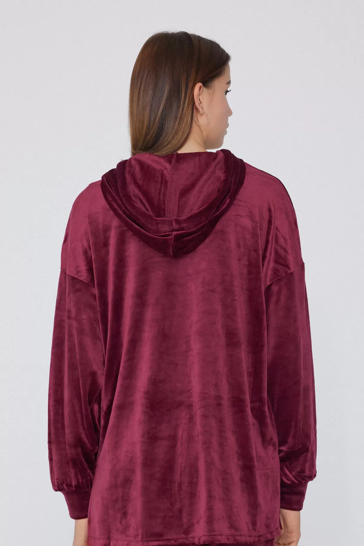 Felpa con Cappuccio Tezenis Donna - Pile Super Morbido a Effetto Vellutato, Confortevole e Stilosa per Tutto il Giorno