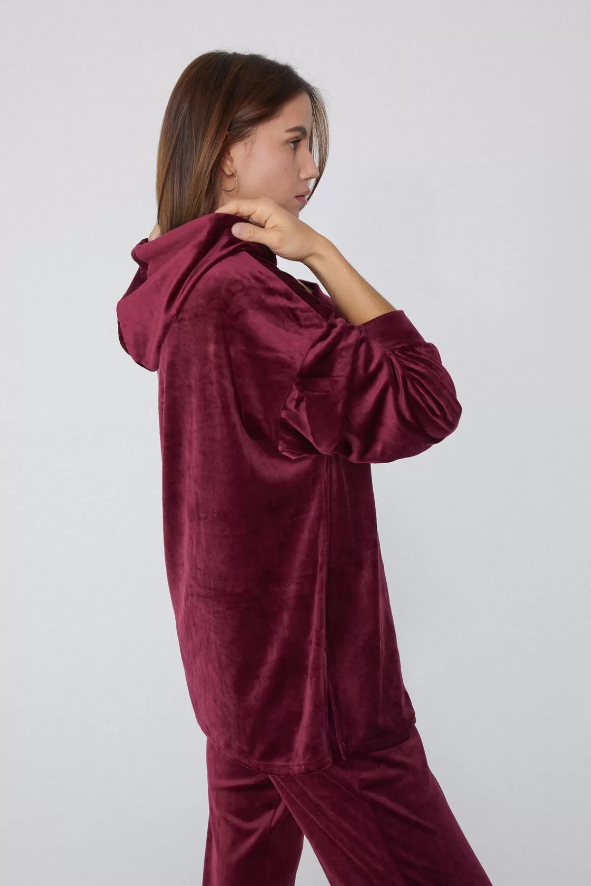 Felpa con Cappuccio Tezenis Donna - Pile Super Morbido a Effetto Vellutato, Confortevole e Stilosa per Tutto il Giorno