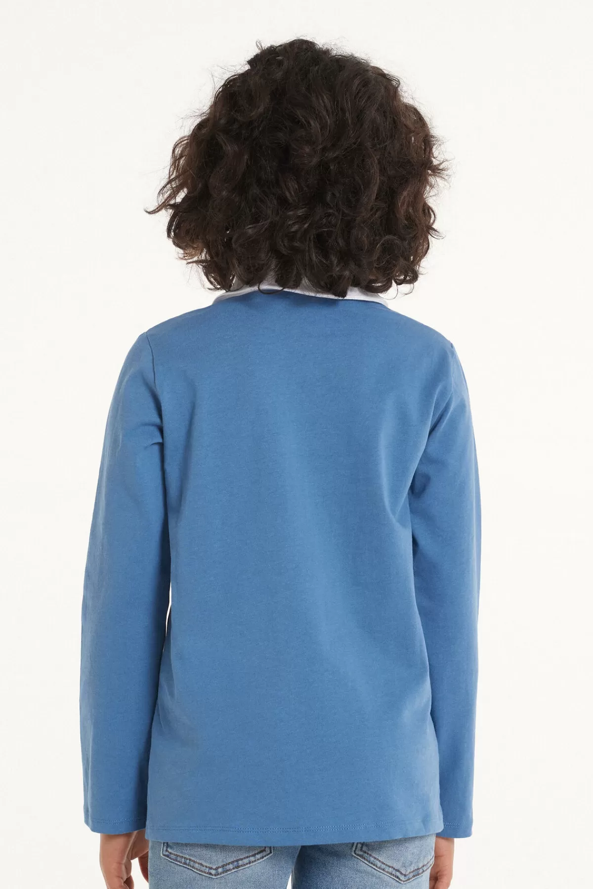 Polo Classica Bambino Tezenis con Maniche Lunghe - Tessuto Morbido e Design Comodo per Giornate Attive