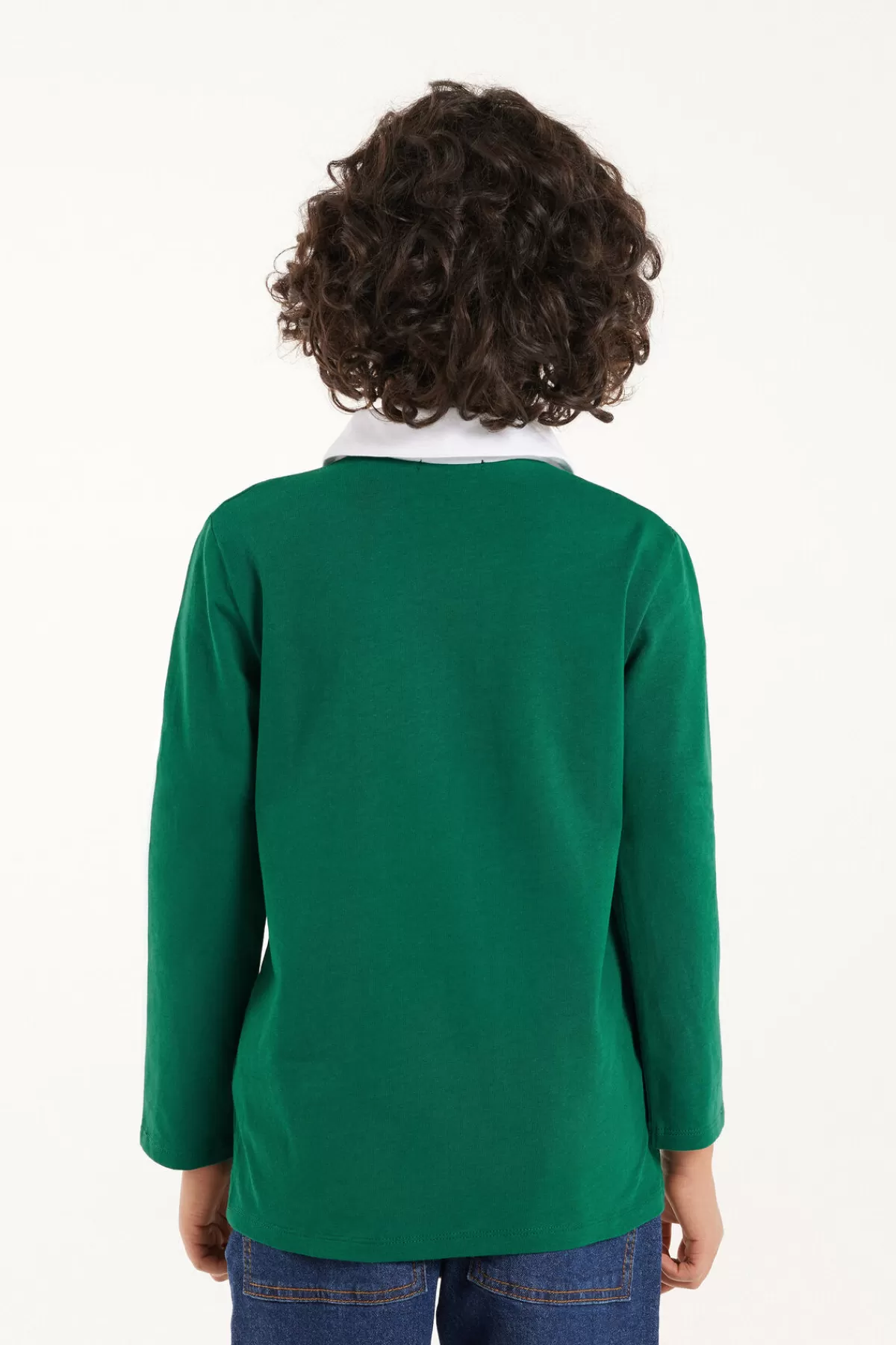 Polo Classico a Maniche Lunghe per Ragazzi - Tezenis Junior Collection con Tessuto Traspirante per Stagioni Fresche