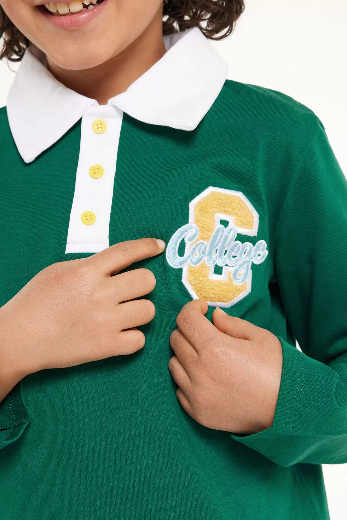 Polo Classico a Maniche Lunghe per Ragazzi - Tezenis Junior Collection con Tessuto Traspirante per Stagioni Fresche