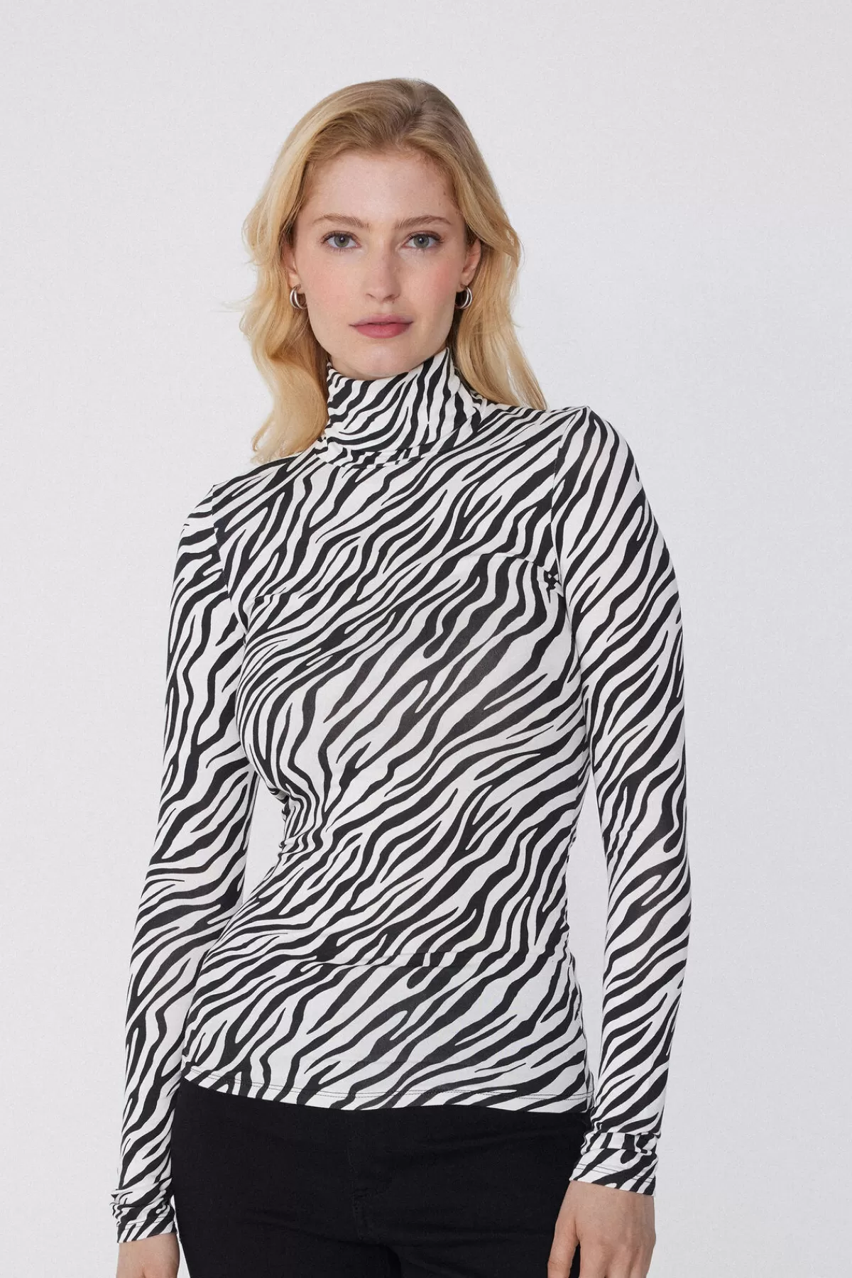 Tezenis Maglione Donna Collo Alto in Viscosa con Stampa Floreale
