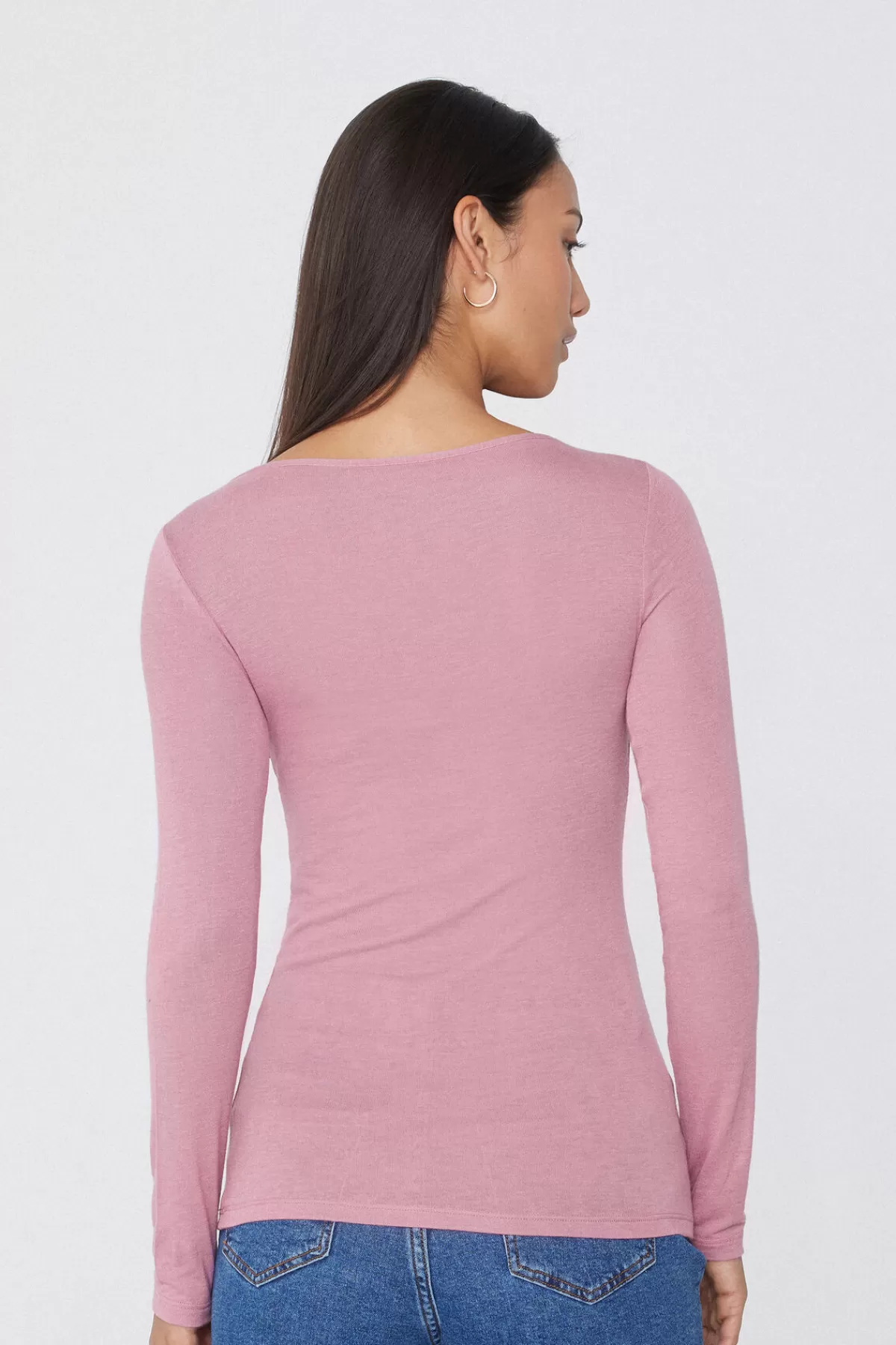 Tezenis Maglieria Donna con Scollo a V - Intimo in Misto Viscosa e Lana Merino Superiore per Autunno