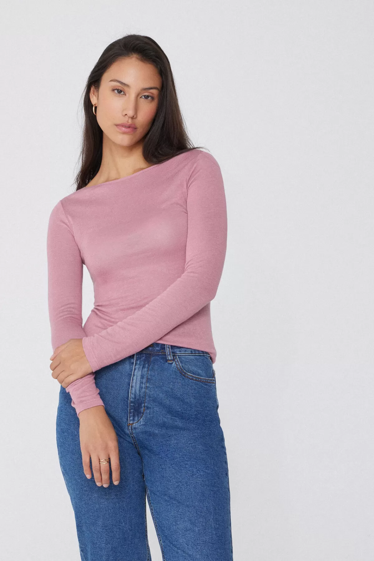 Tezenis Maglieria Donna con Scollo a V - Intimo in Misto Viscosa e Lana Merino Superiore per Autunno