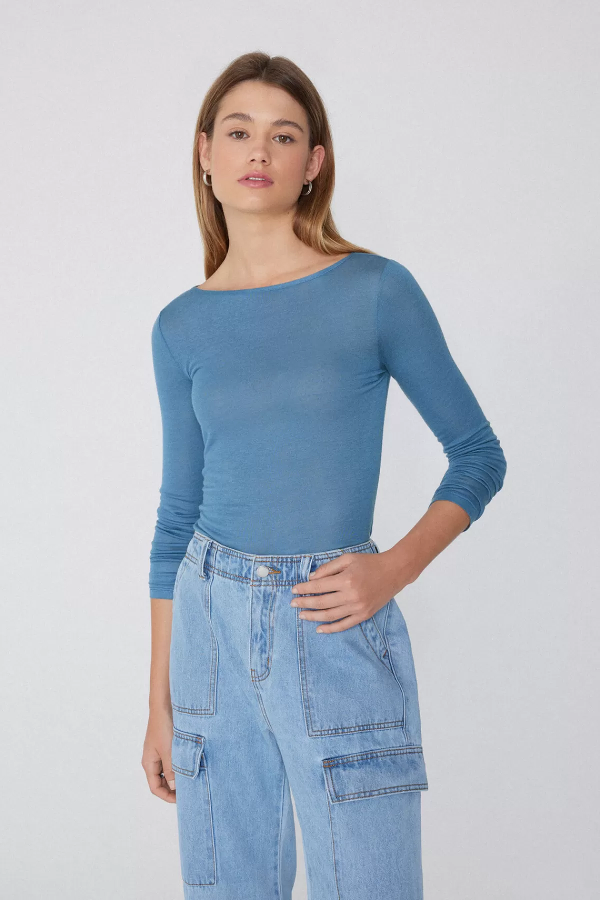 Tezenis Donna: Maglione Elegante con Scollo a Barchetta in Morbida Viscosa e Pregiata Lana Merino - Per Autunno/Inverno