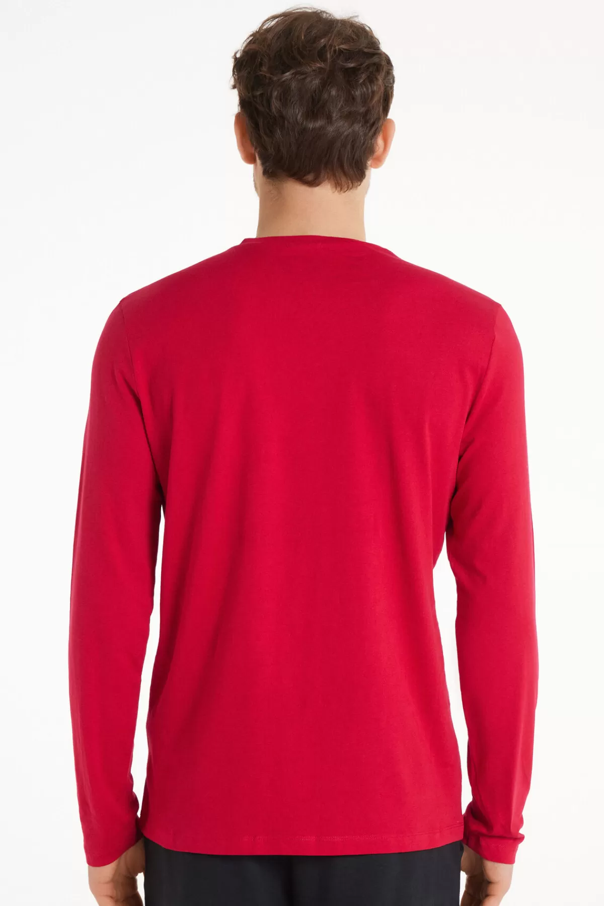 Tezenis Uomo: Maglione in Cotone Girocollo con Maniche Lunghe, Confortevole ed Essential per Tutti i Giorni
