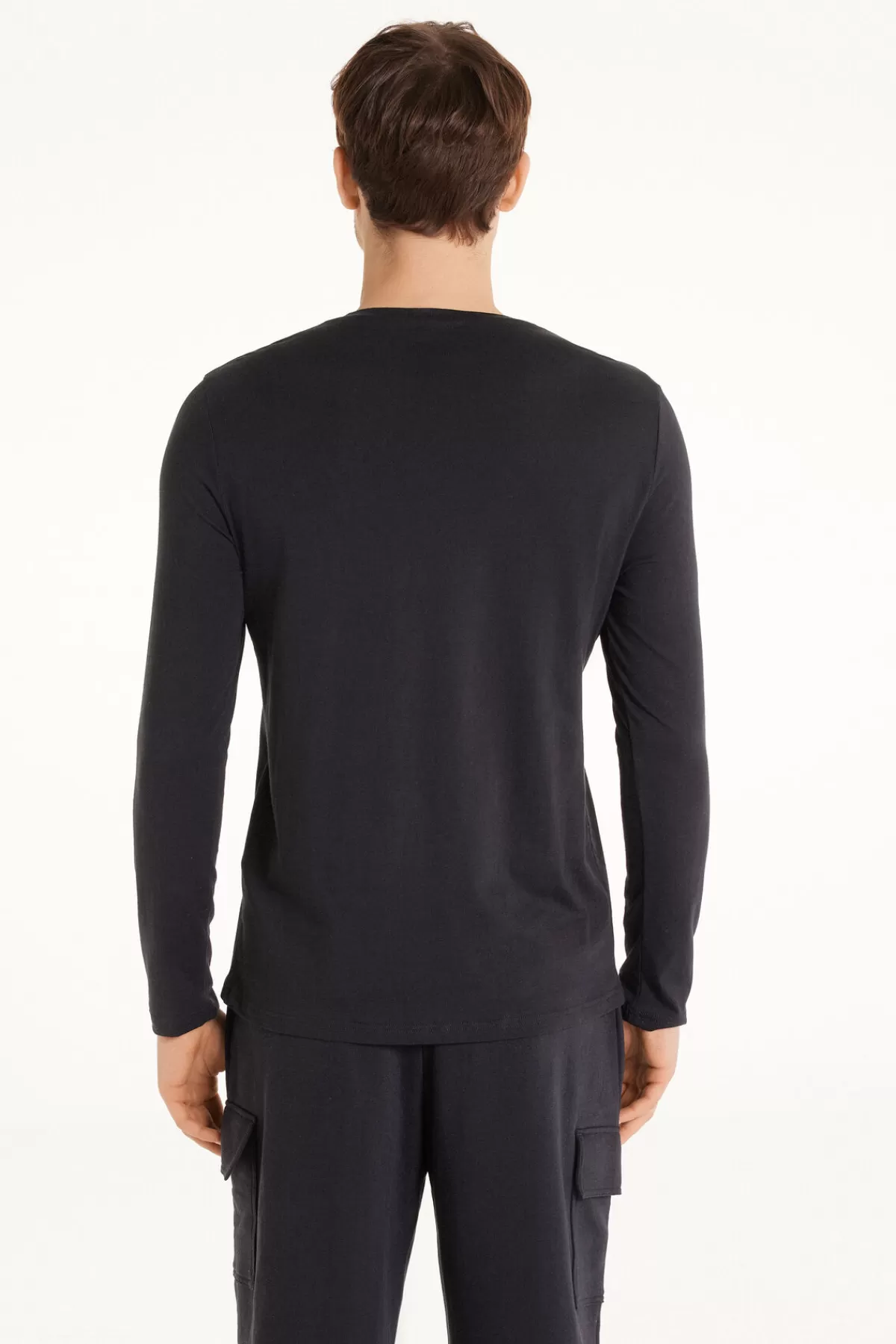 Tezenis Maglia Uomo in Cotone Morbido con Maniche Lunghe - Girocollo Comodo per Tutto il Giorno
