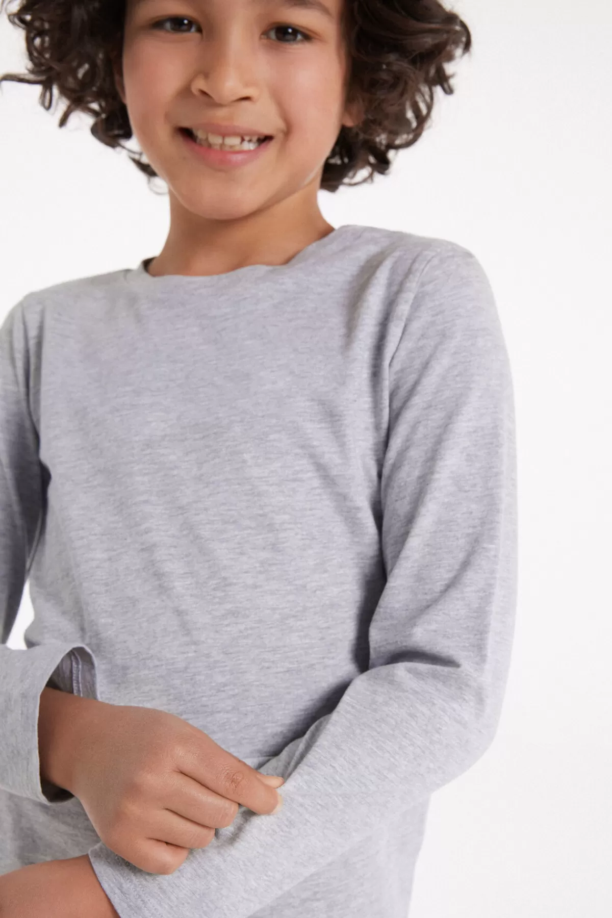 Tezenis - Maglia in Puro Cotone a Manica Lunga, Comoda e Morbida per Ragazzi e Ragazze

，，