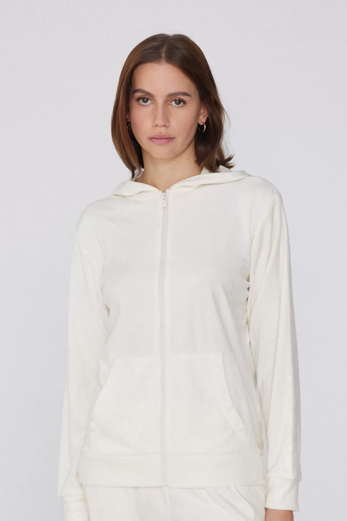 Felpa con Zip e Cappuccio Tezenis Donna - Intimo Morbido in Pile Vellutato, Design Elegante a Maniche Lunghe per Comfort Quotidiano
