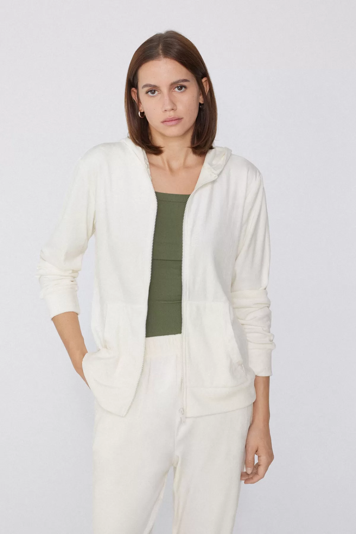 Felpa con Zip e Cappuccio Tezenis Donna - Intimo Morbido in Pile Vellutato, Design Elegante a Maniche Lunghe per Comfort Quotidiano