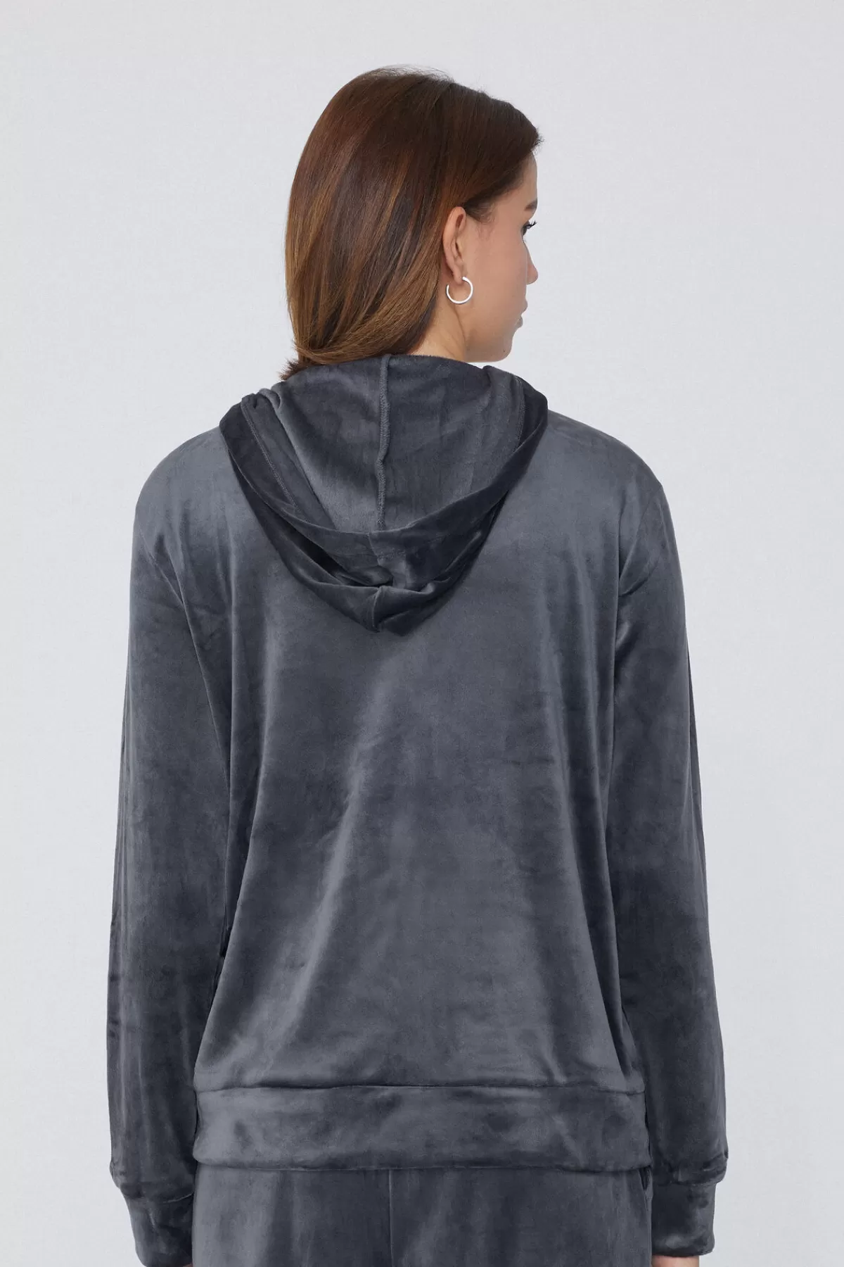 Felpa con Cappuccio Donna Tezenis - Zip Frontale in Pile Vellutato, Morbida per Autunno/Inverno, Taglio Comfort