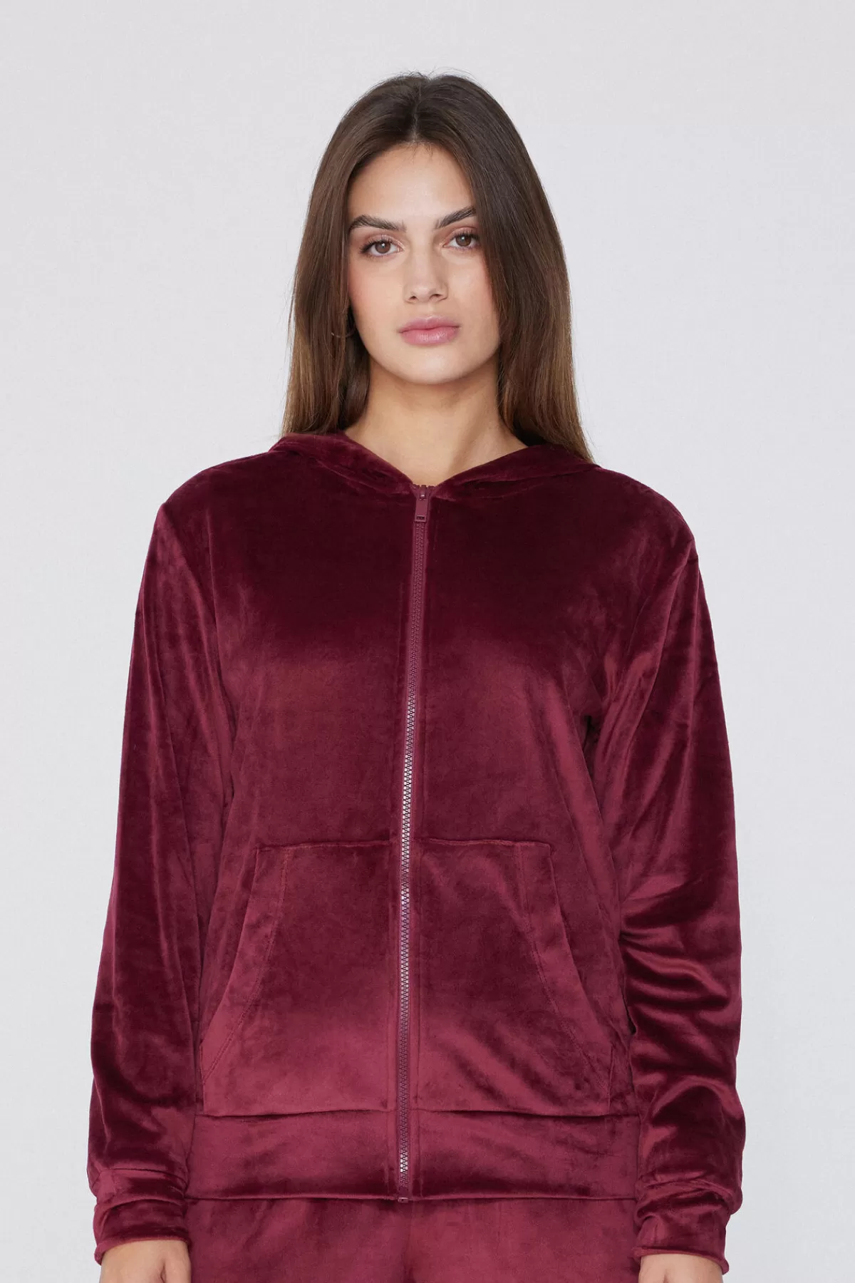 Tezenis Felpa con Zip Donna - Cappuccio, Manica Lunga in Pile Vellutato Morbido per Stile Casual Comodo