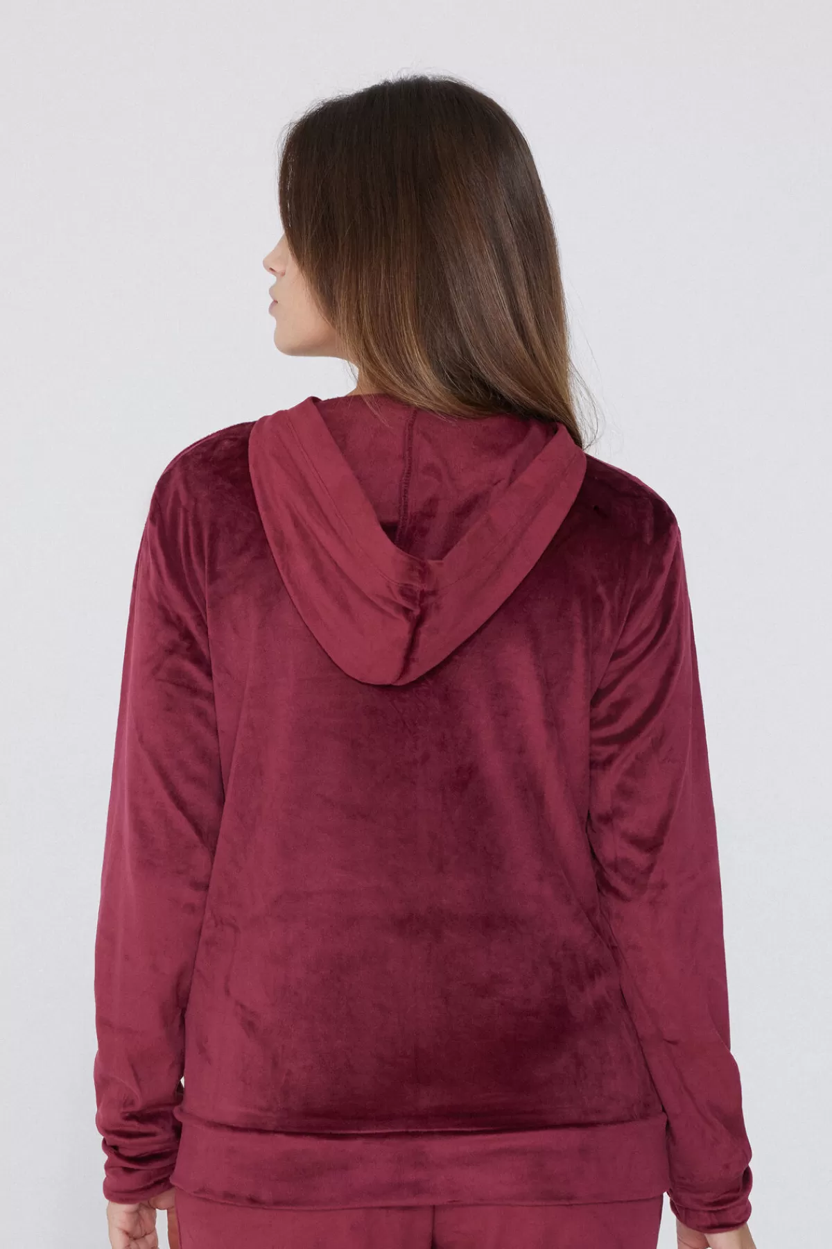 Tezenis Felpa con Zip Donna - Cappuccio, Manica Lunga in Pile Vellutato Morbido per Stile Casual Comodo