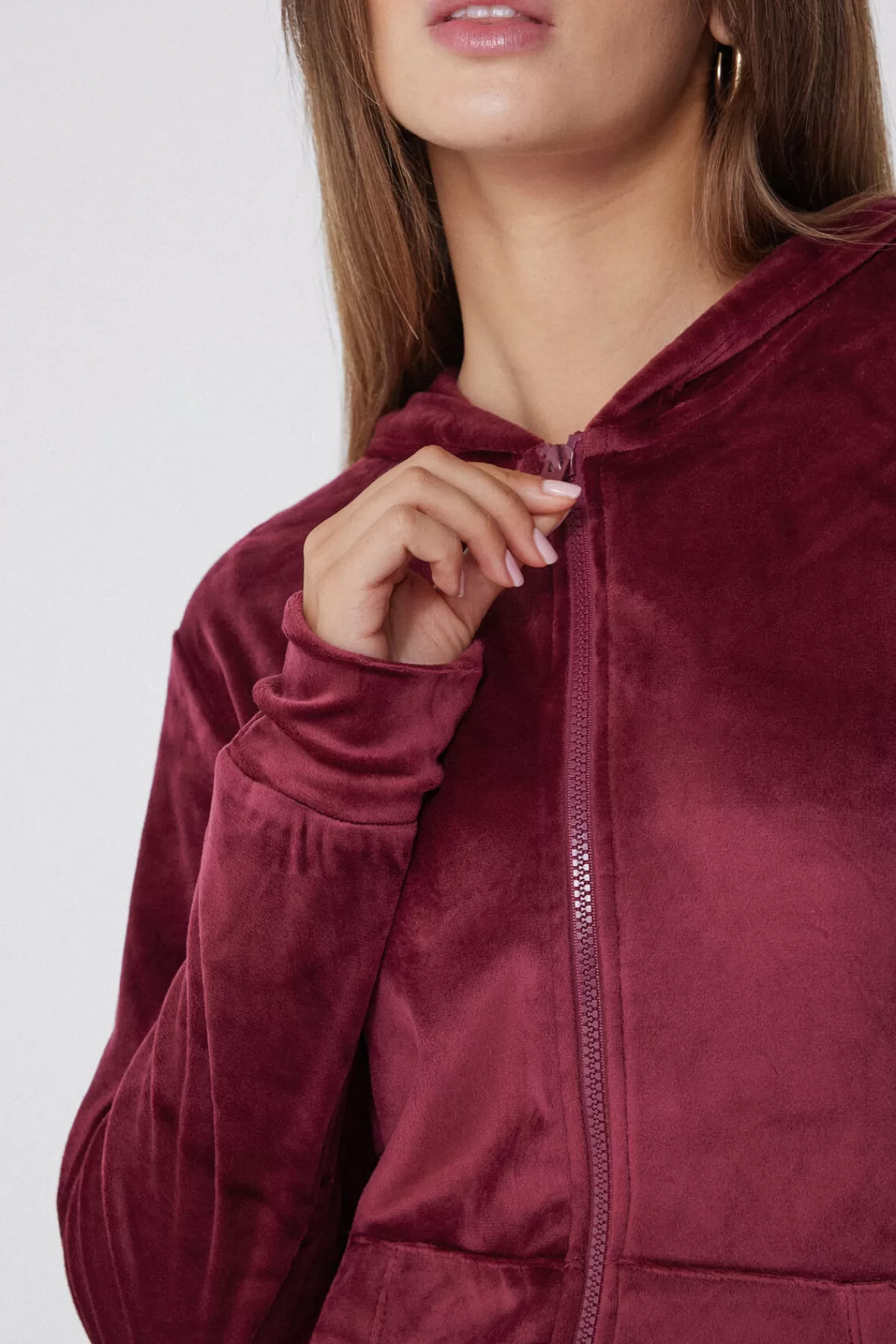 Tezenis Felpa con Zip Donna - Cappuccio, Manica Lunga in Pile Vellutato Morbido per Stile Casual Comodo