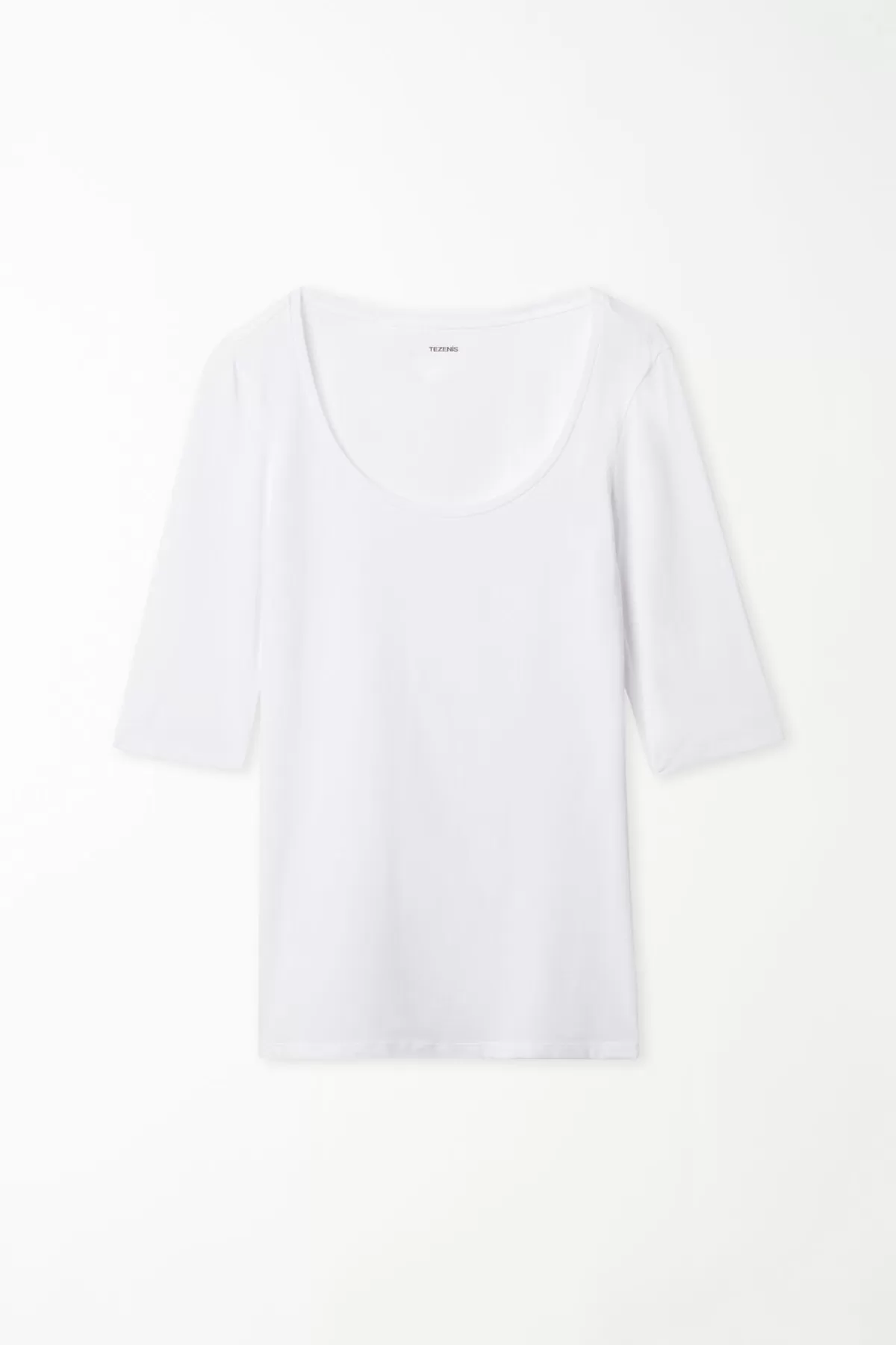Maglietta Femminile Tezenis in Puro Cotone con Scollo a V e Maniche Corte - Ideale per Look Casual ed Eleganti